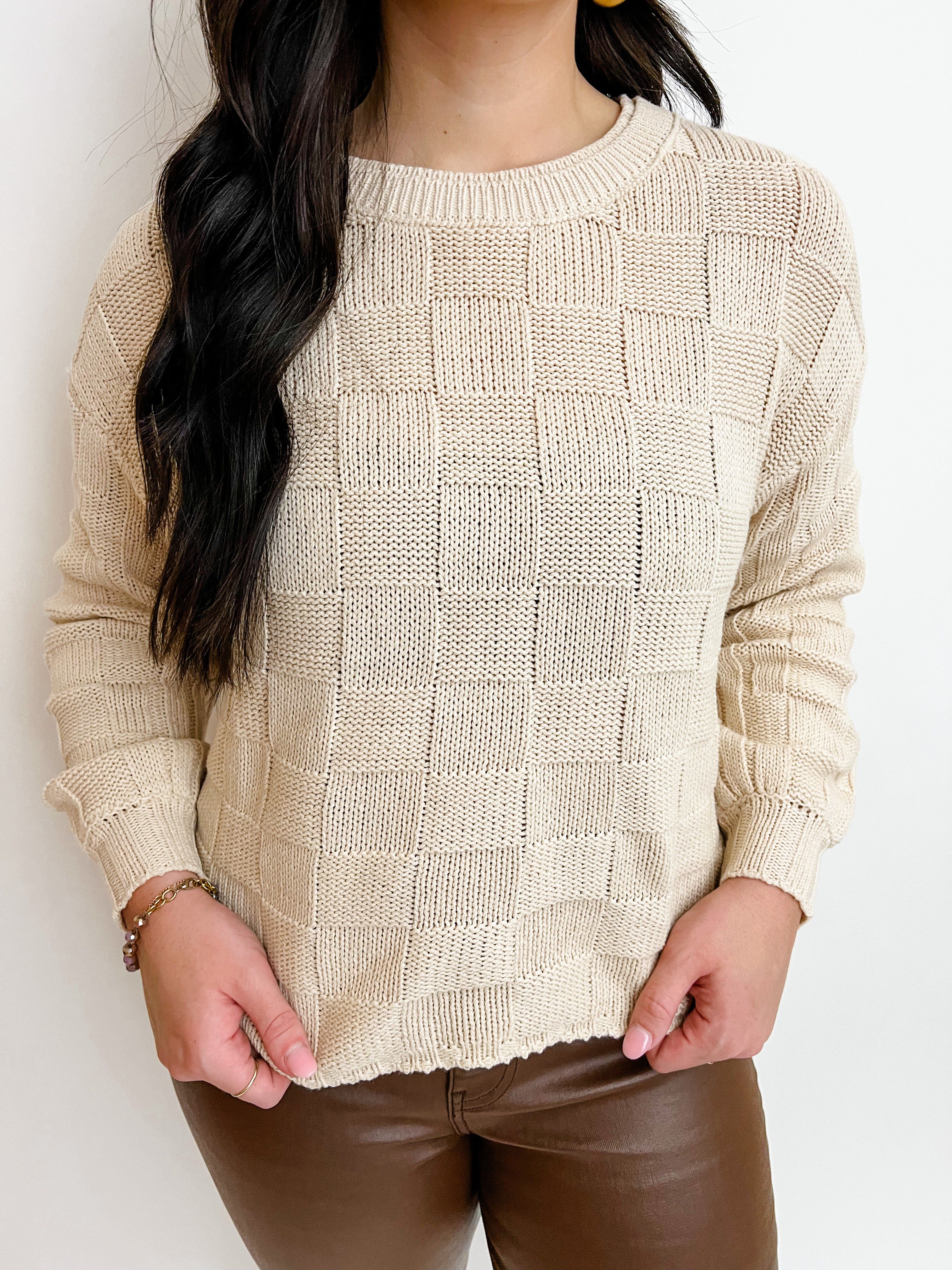 ZS Foster Checker Sweater sold by Mimosa product image thumbnail 3