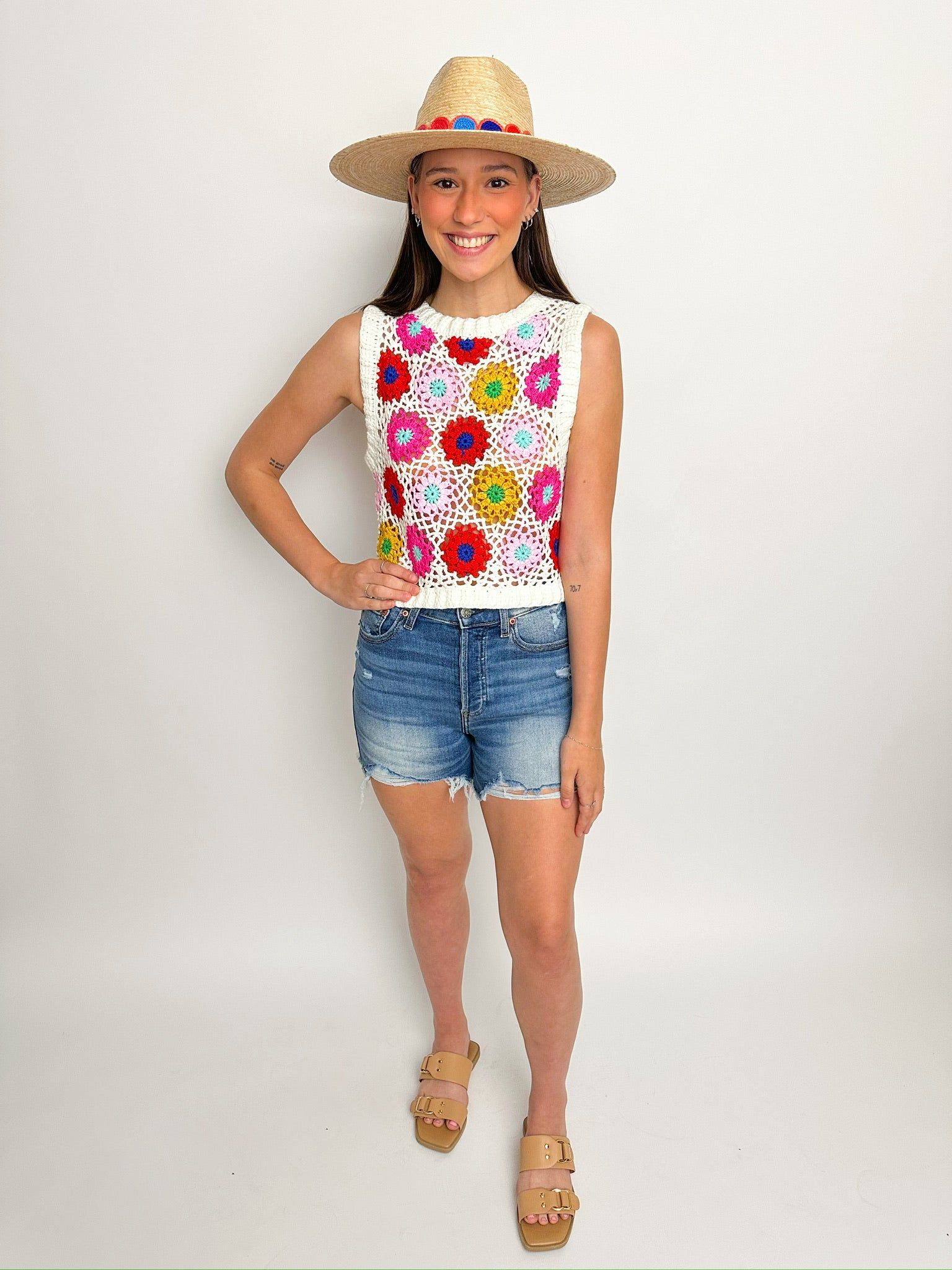 Lakeside Multicolor Crochet Tank sold by Mimosa product image thumbnail 2