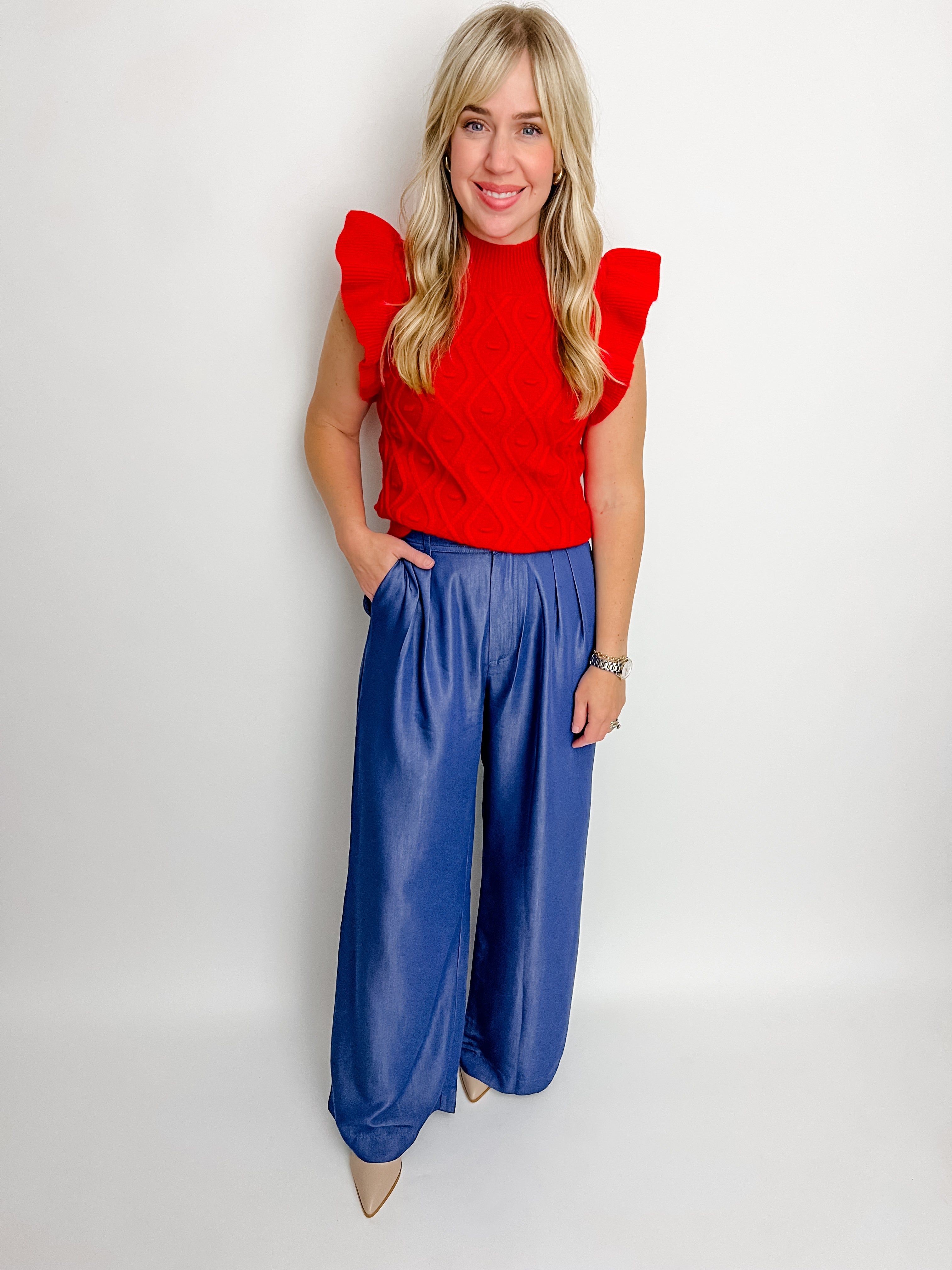 Midnight Chambray Wide Leg Pant sold by Mimosa product image thumbnail 2