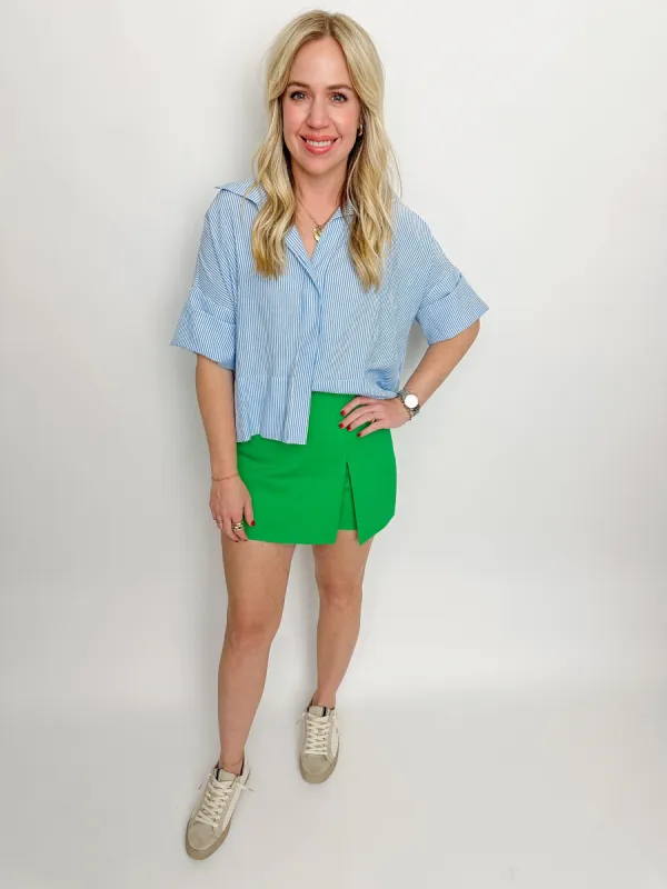 Cool It Stripe Button Up sold by Mimosa