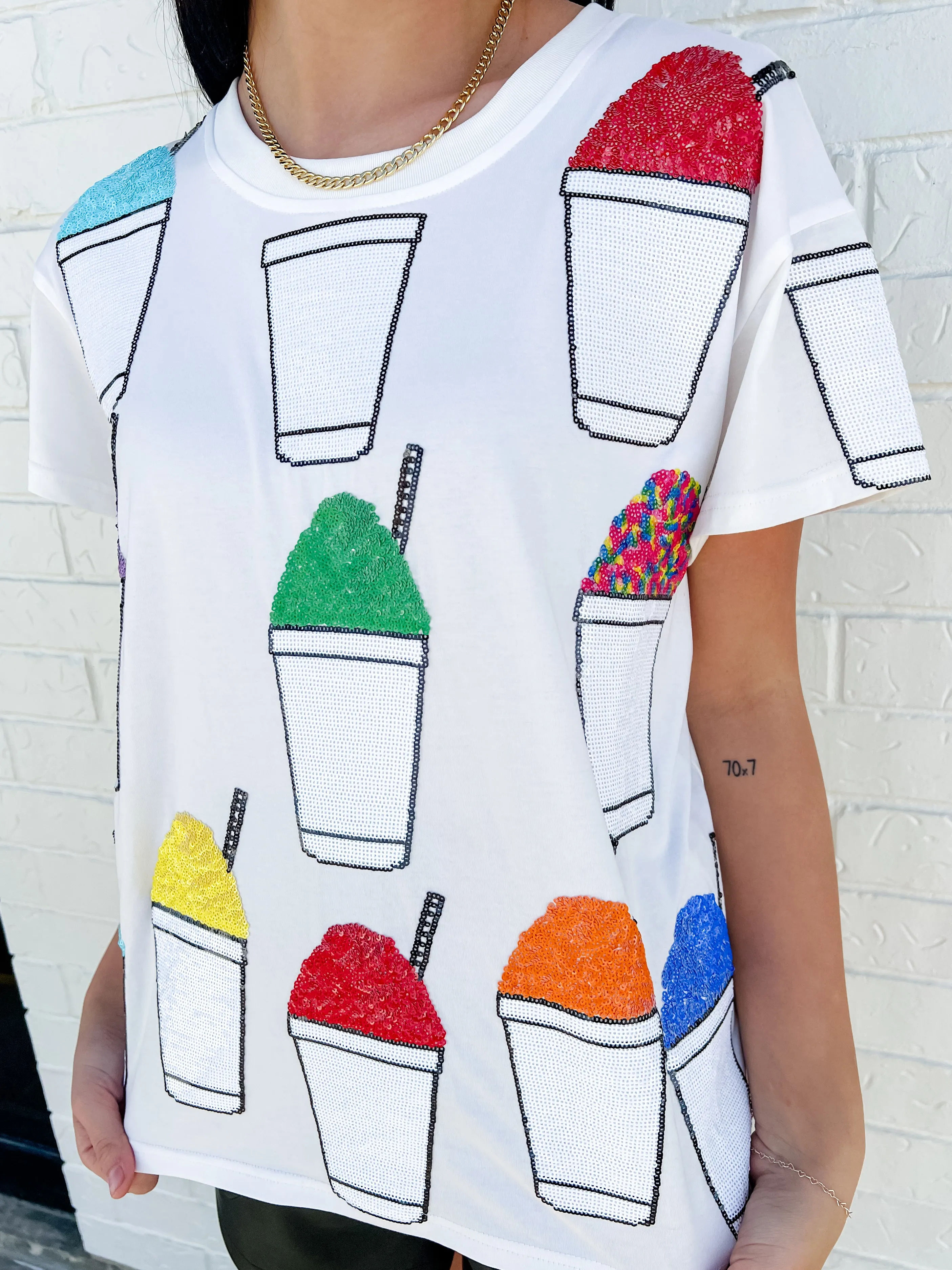Sequin Snow Cone Tee sold by Mimosa product image thumbnail 2