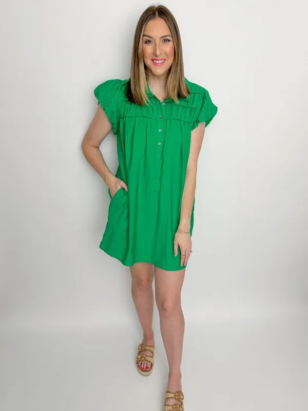 Gail Collared Mini Dress sold by Mimosa