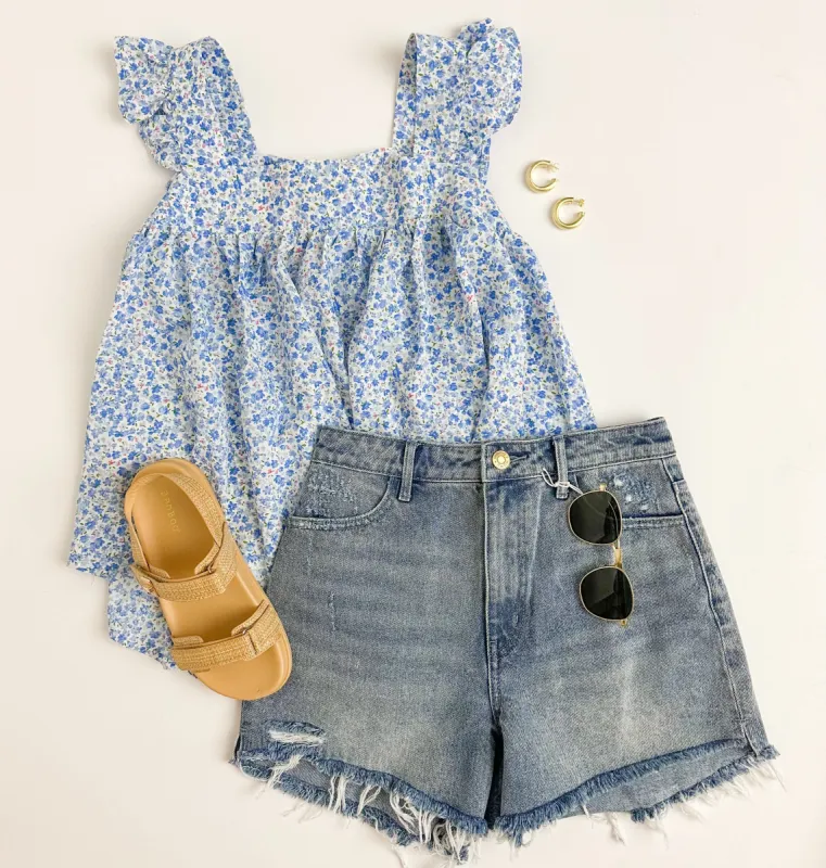 Yamas Tank Forget Me Not sold by Mimosa