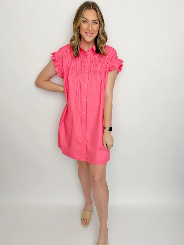 Lakelyn Button Front Mini Dress sold by Mimosa