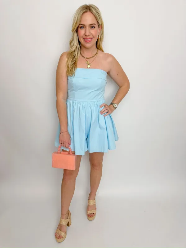 Harlow Strapless Romper sold by Mimosa