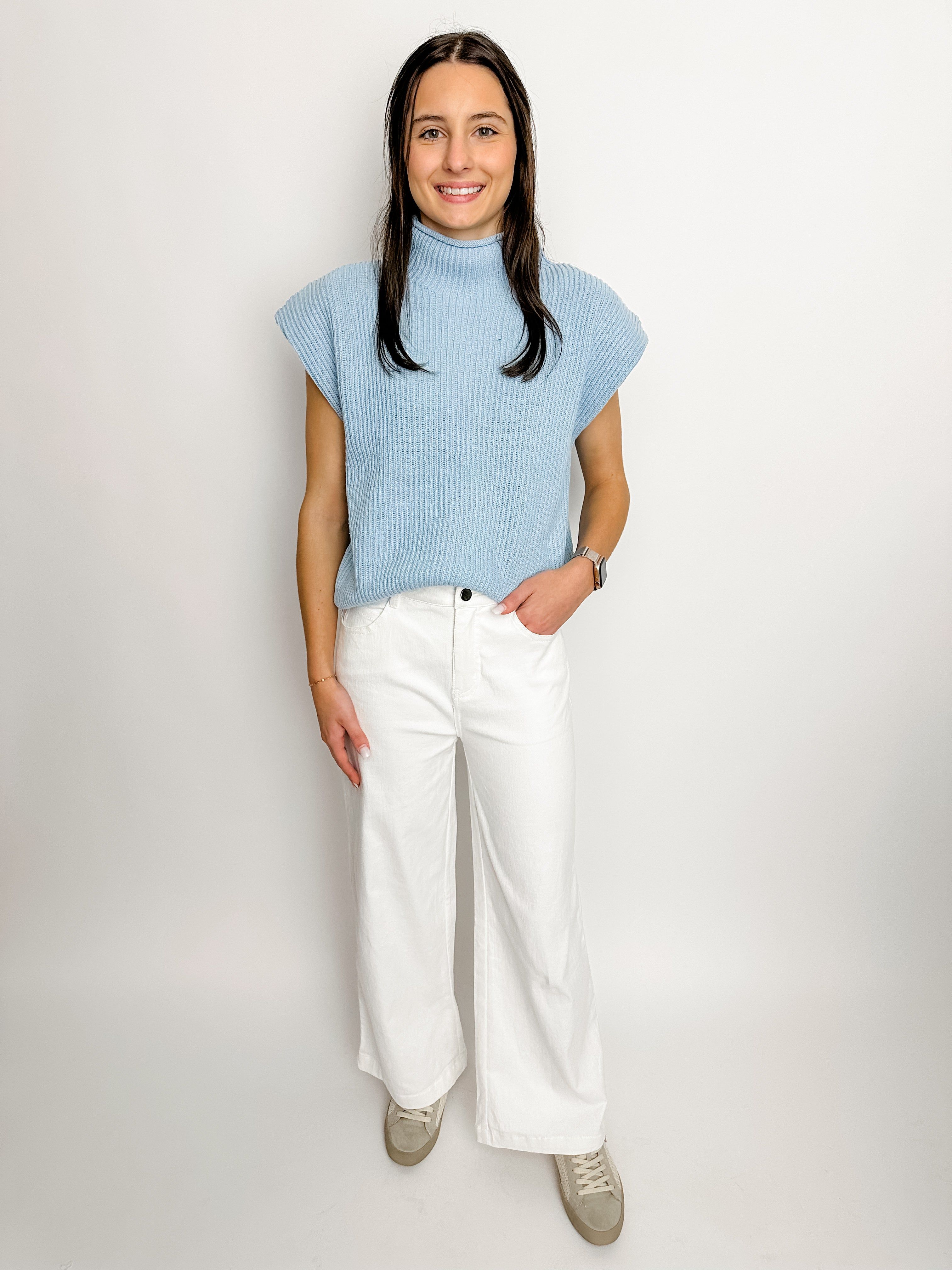 Power Shoulder Sweater Vest sold by Mimosa