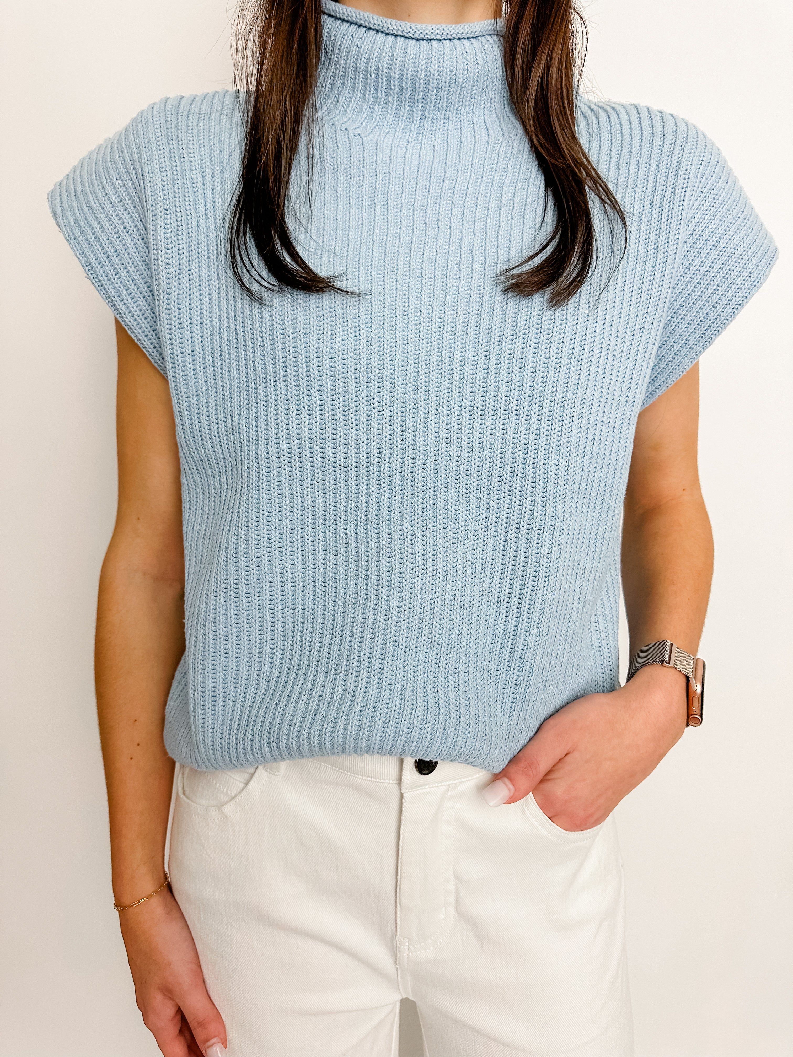 Power Shoulder Sweater Vest sold by Mimosa product image thumbnail 3