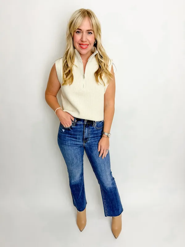 Bethany Half Zip Sweater Vest sold by Mimosa