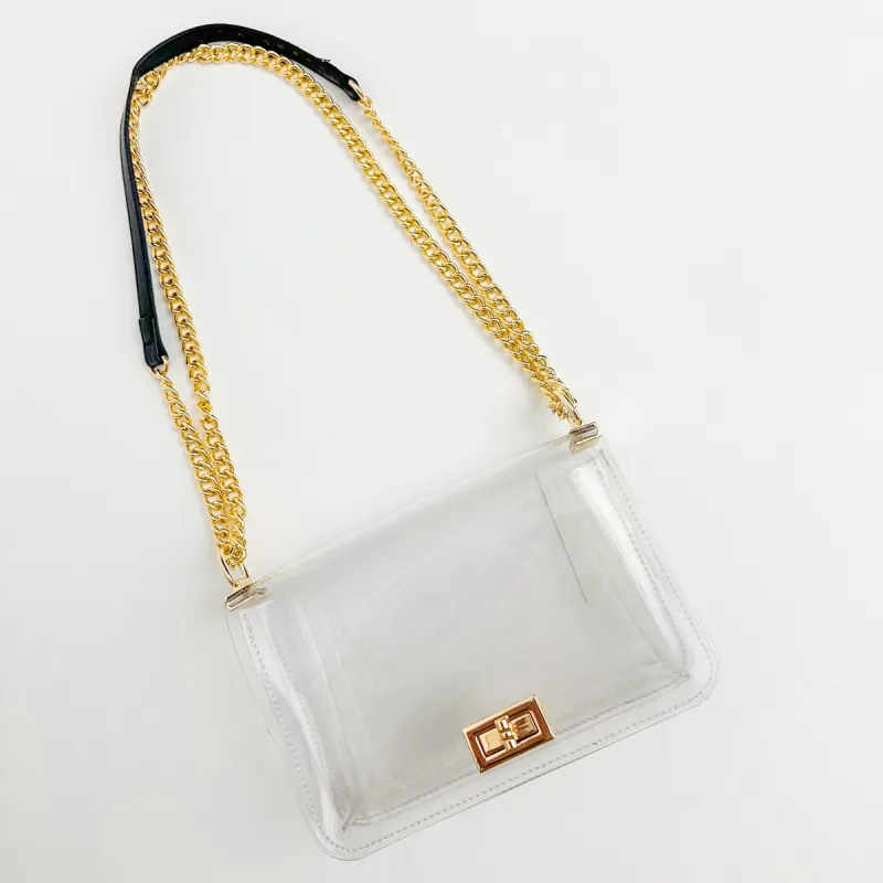 Clear Crossbody Chain Bag sold by Mimosa