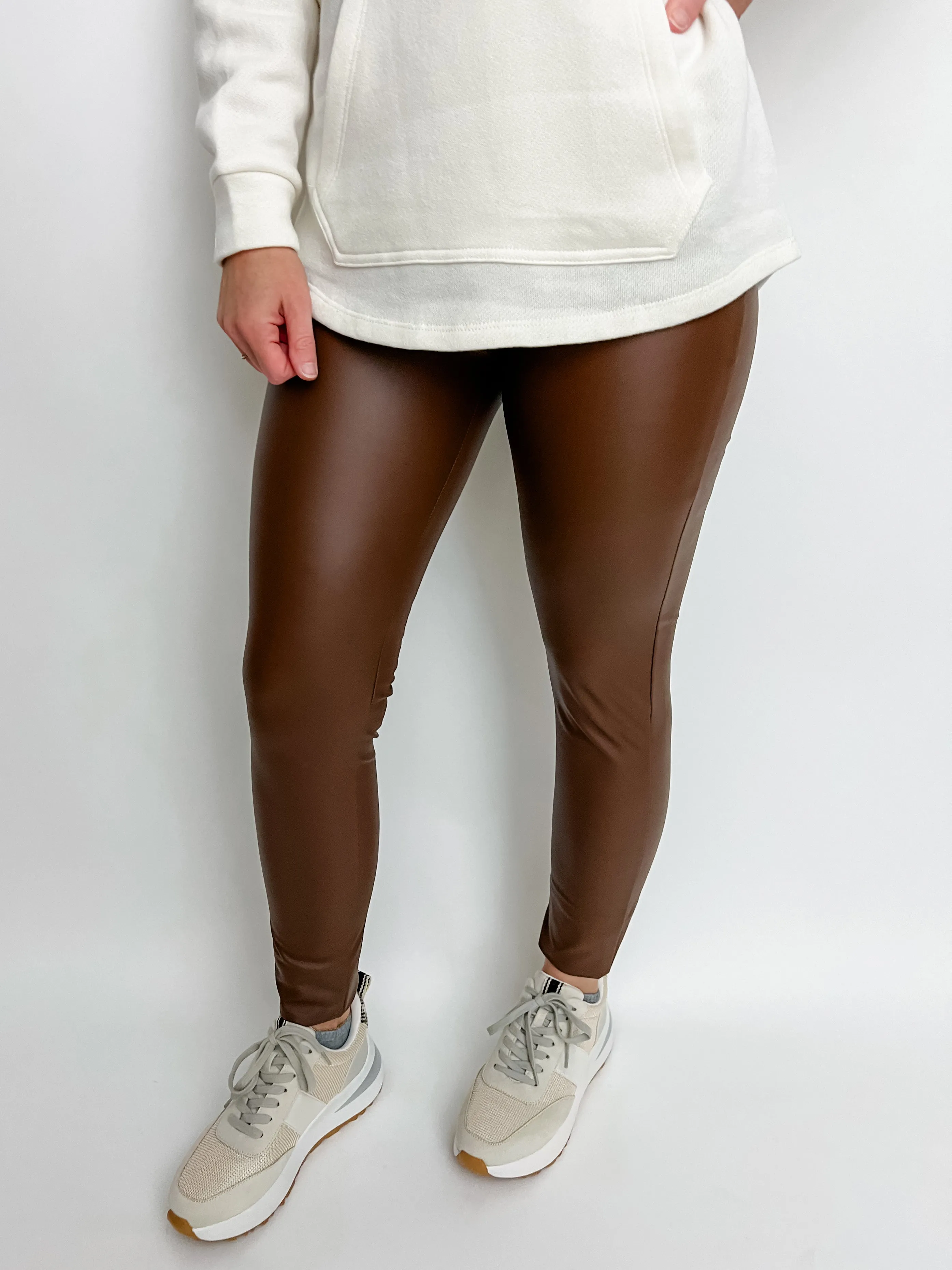 Controlled Faux Leather Legging sold by Mimosa product image thumbnail 3