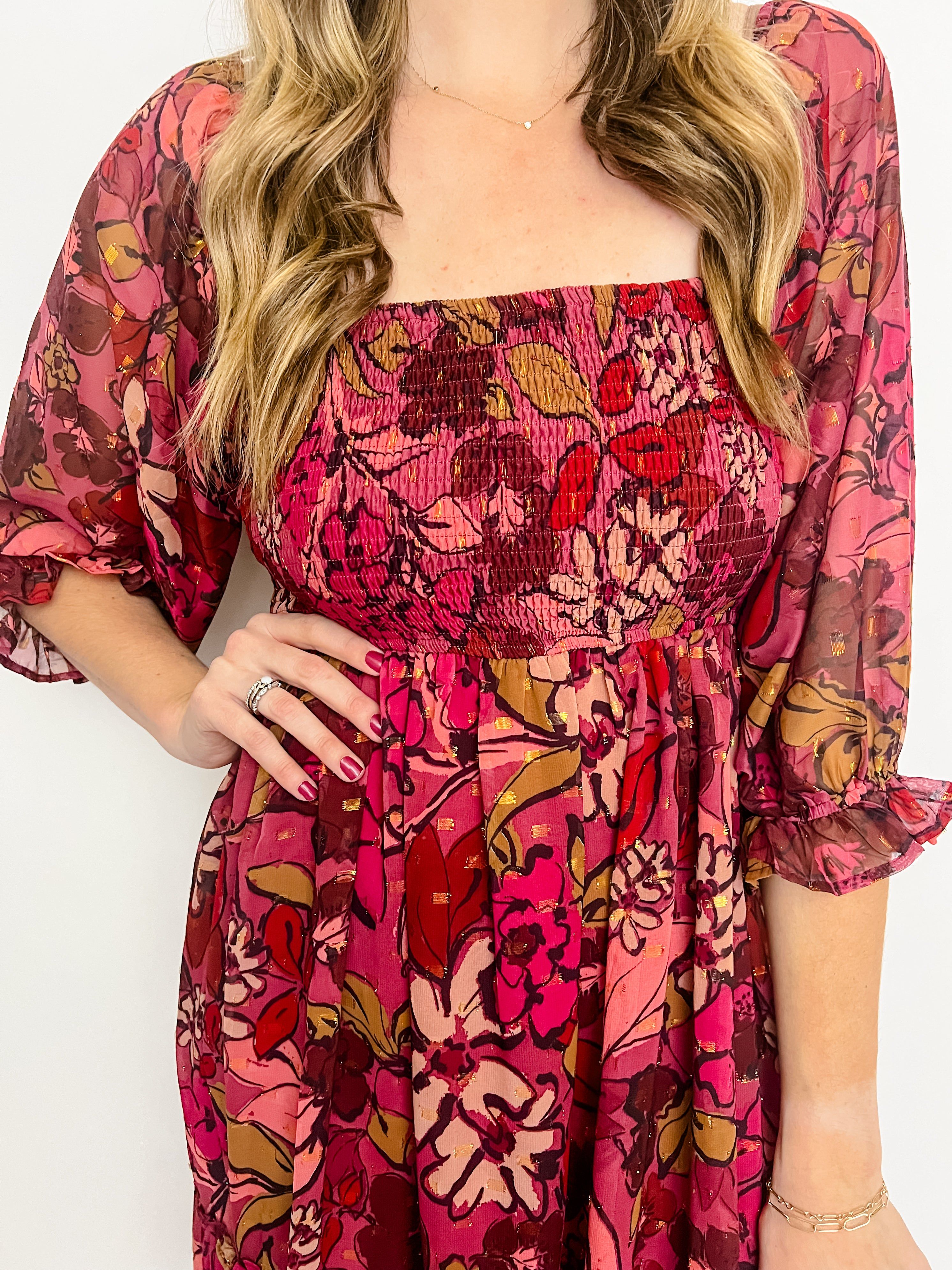 Cassandra Floral Midi Dress sold by Mimosa product image thumbnail 2