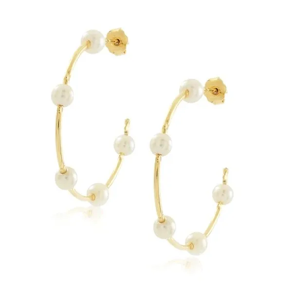SJD Molly Pearl Hoops sold by Mimosa