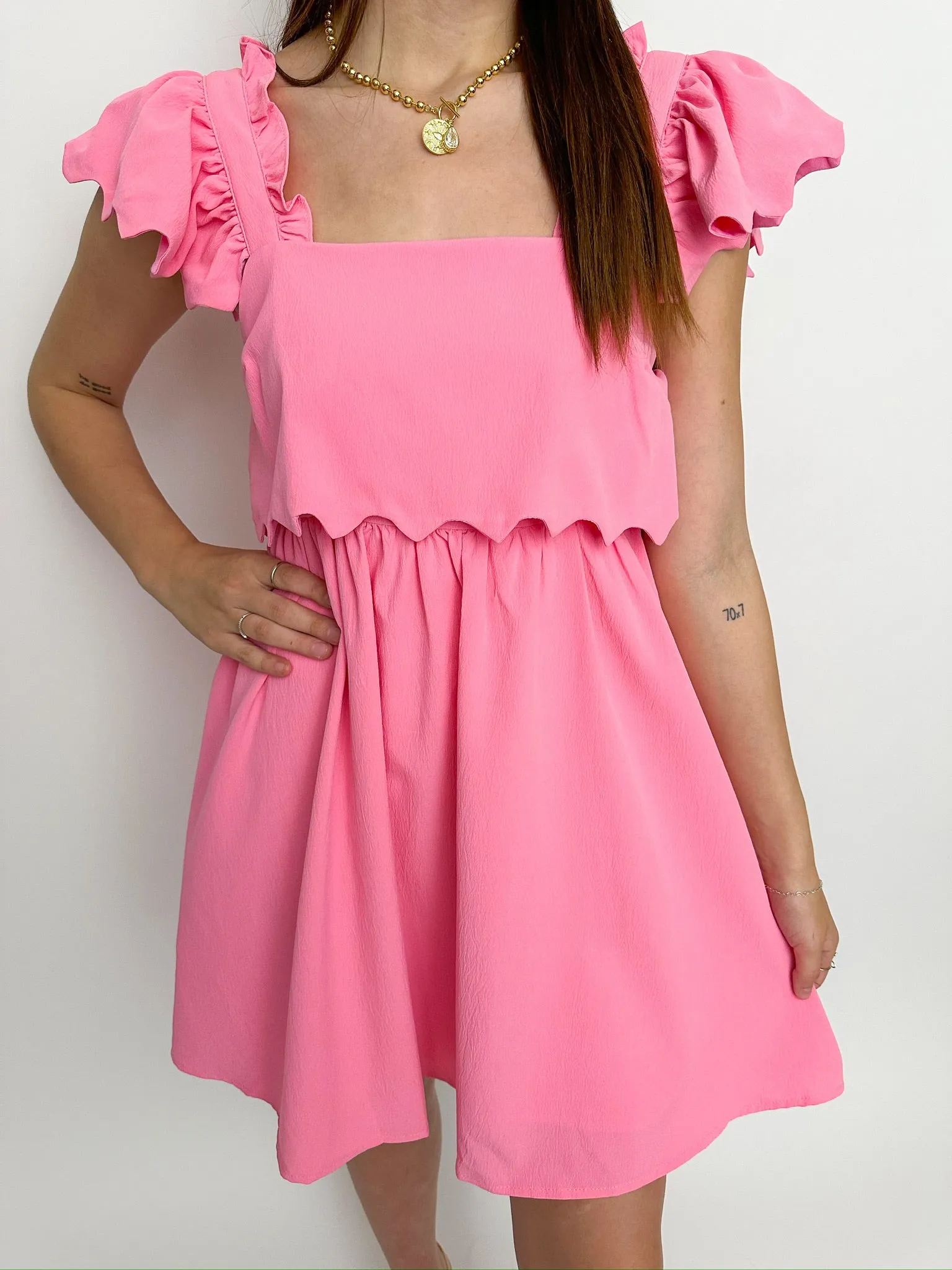 Daria Ruffle Sleeve Mini Dress sold by Mimosa product image thumbnail 2