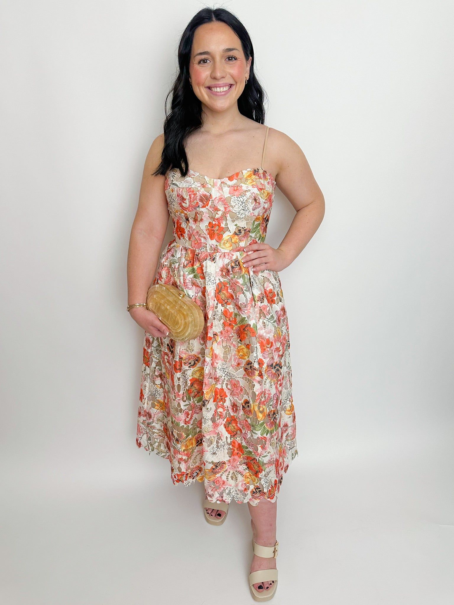 Mona Lace Midi Dress sold by Mimosa