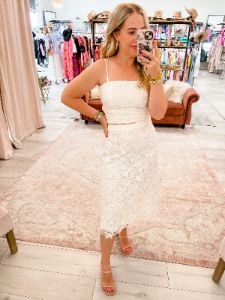 Raye Lace Midi Skirt sold by Mimosa