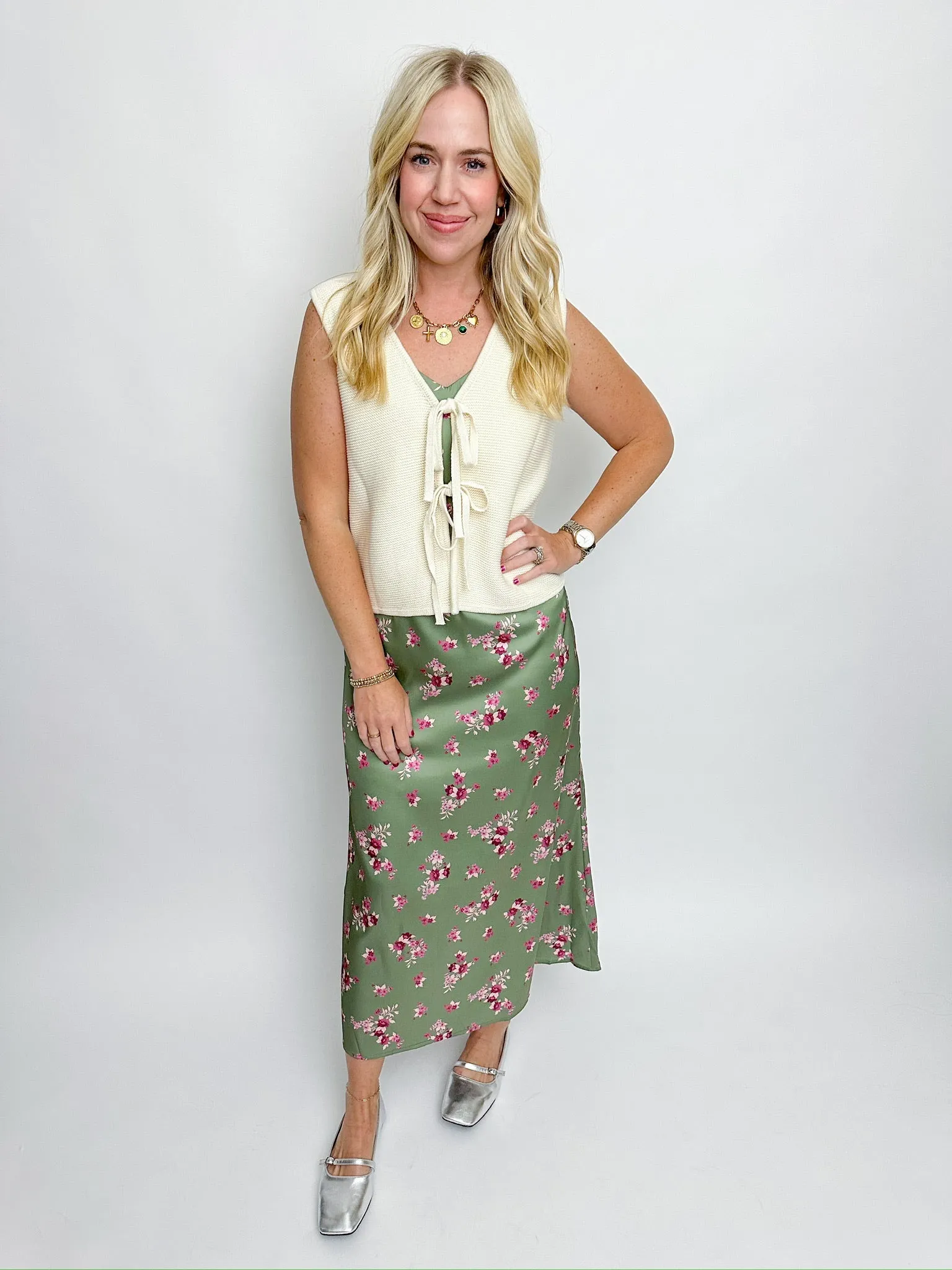 Time Off Tie Front Knit Vest sold by Mimosa product image thumbnail 5