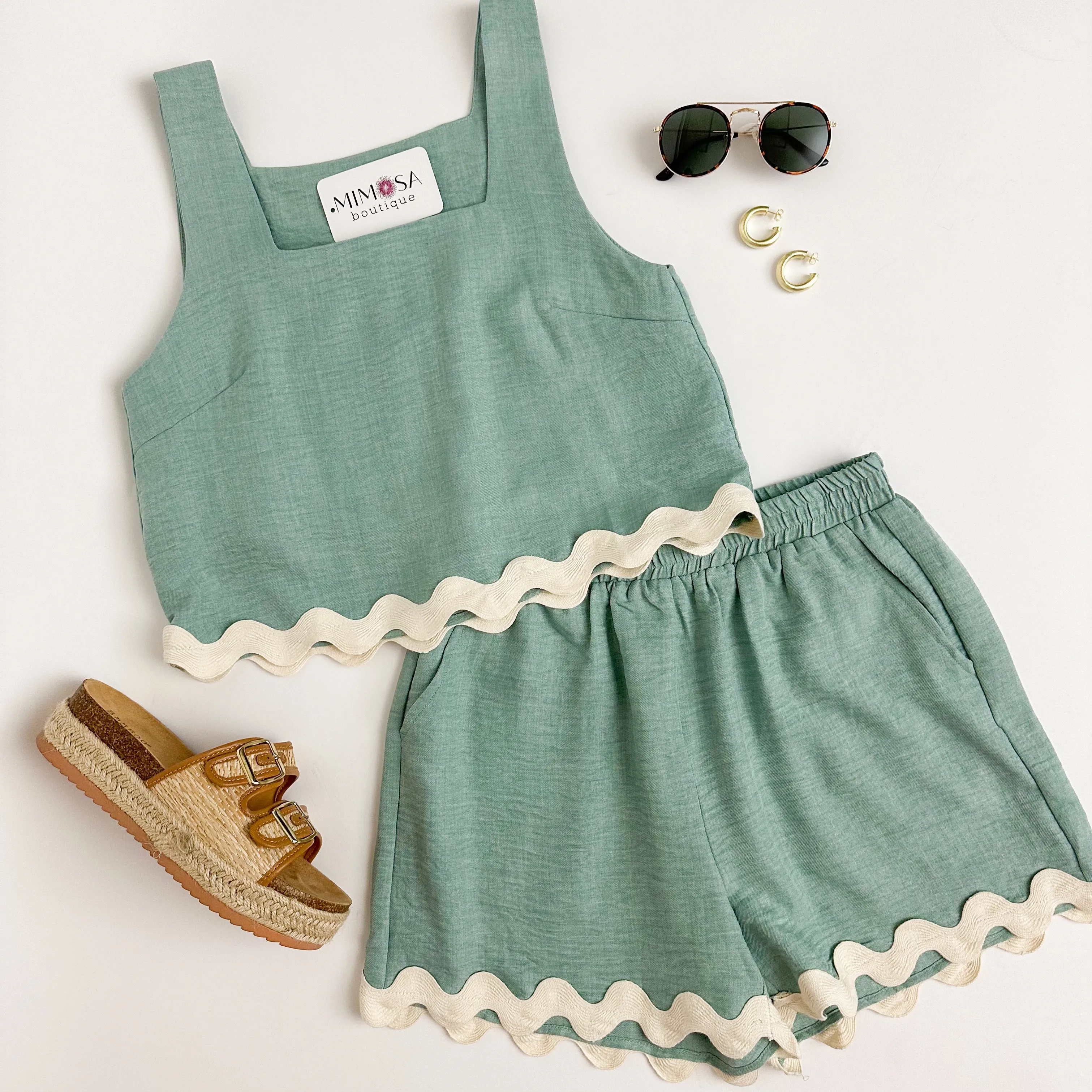 Make Waves Crop Tank sold by Mimosa product image thumbnail 2