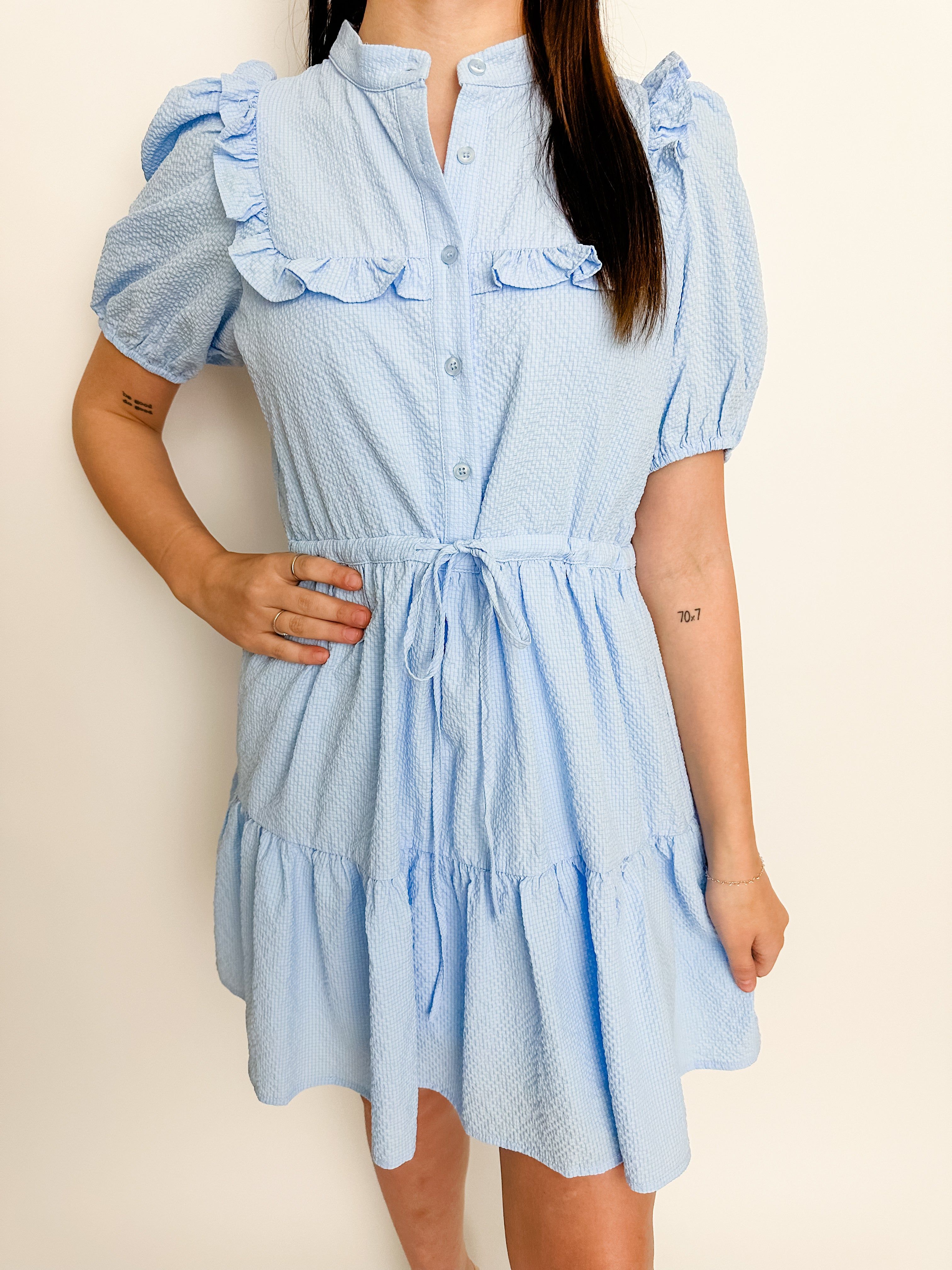 Kara Ruffle Top Mini Dress sold by Mimosa product image thumbnail 2