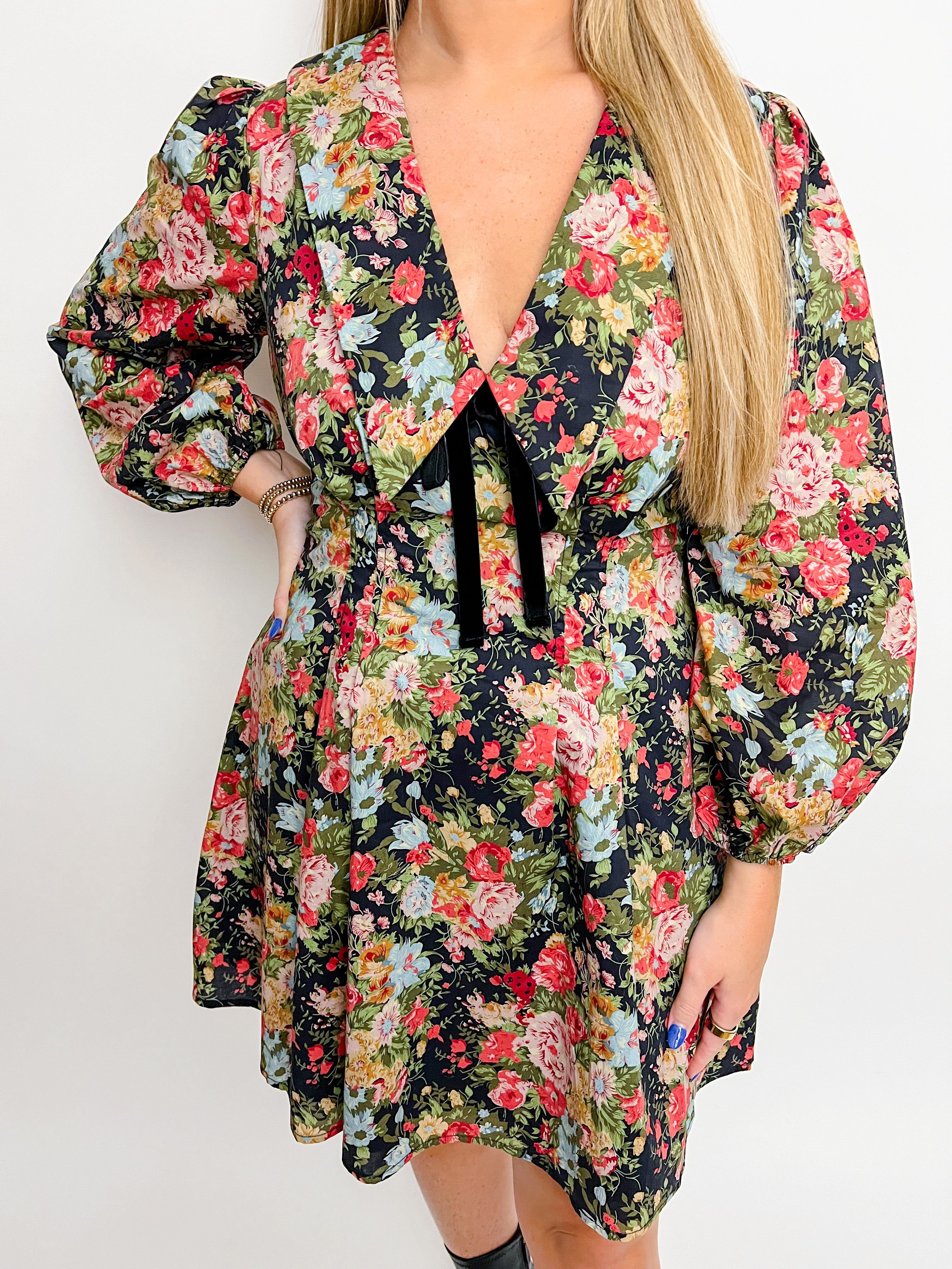 Luna Floral Collared Mini Dress sold by Mimosa product image thumbnail 2