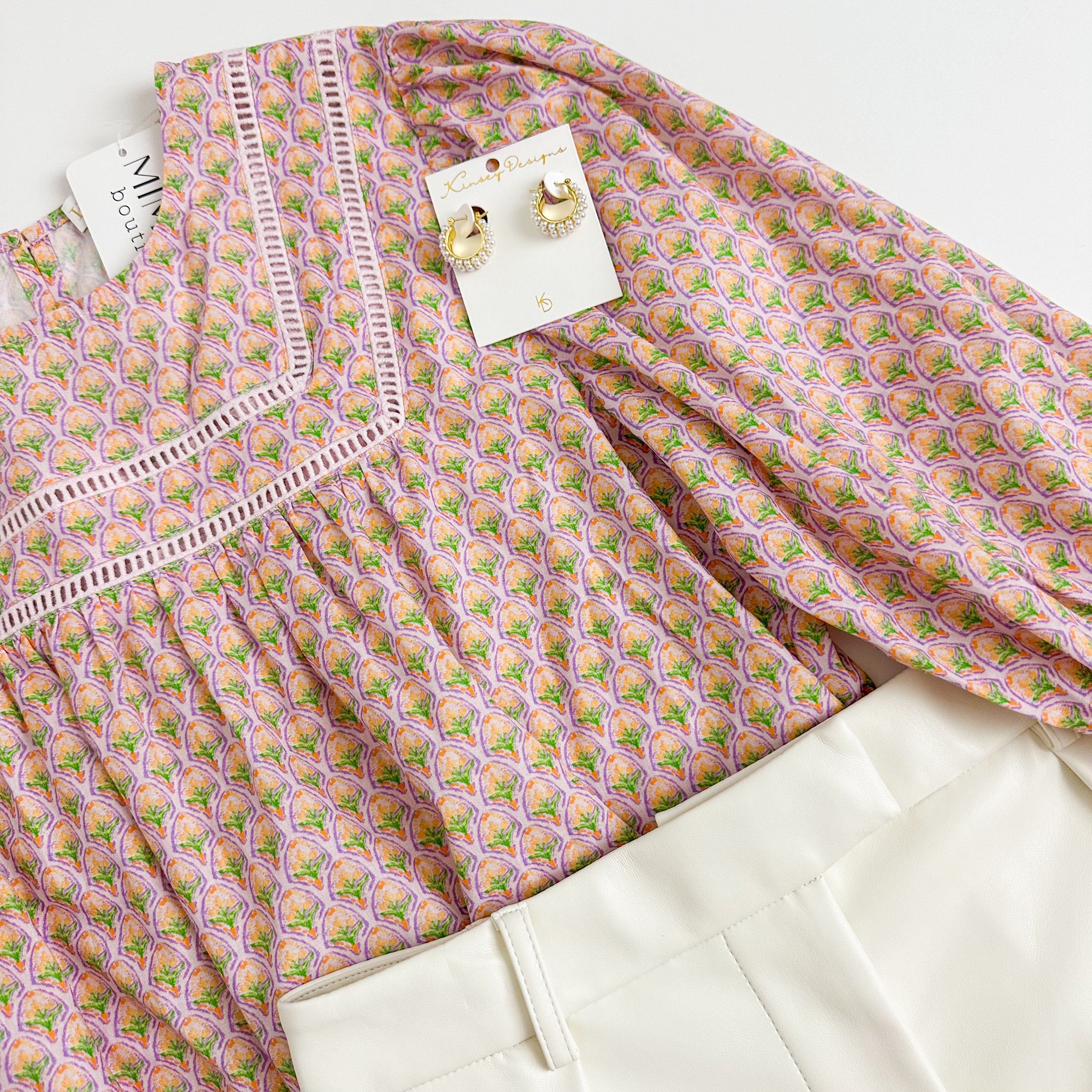 Vintage Paris Floral Fan Top sold by Mimosa product image thumbnail 2