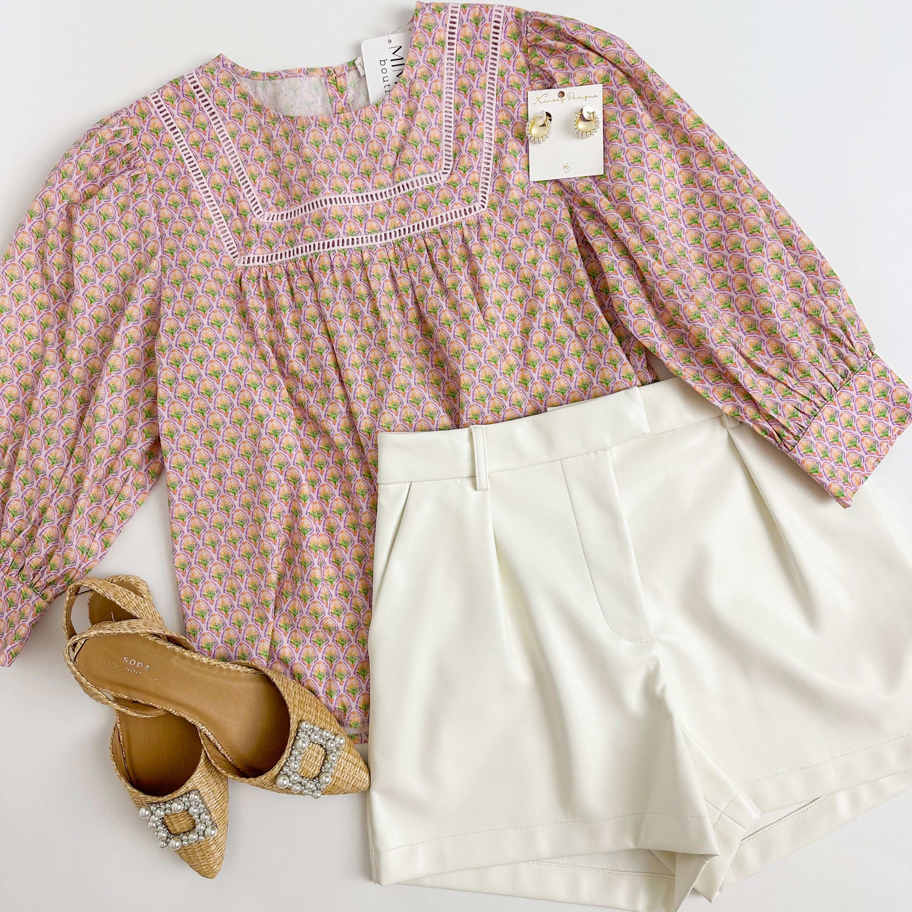 Vintage Paris Floral Fan Top sold by Mimosa