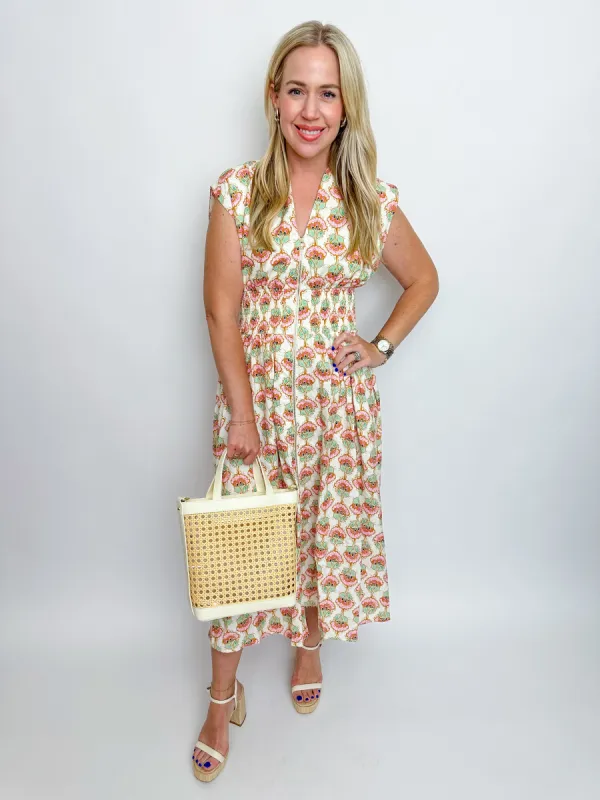 Posie Zip Front Midi Dress sold by Mimosa