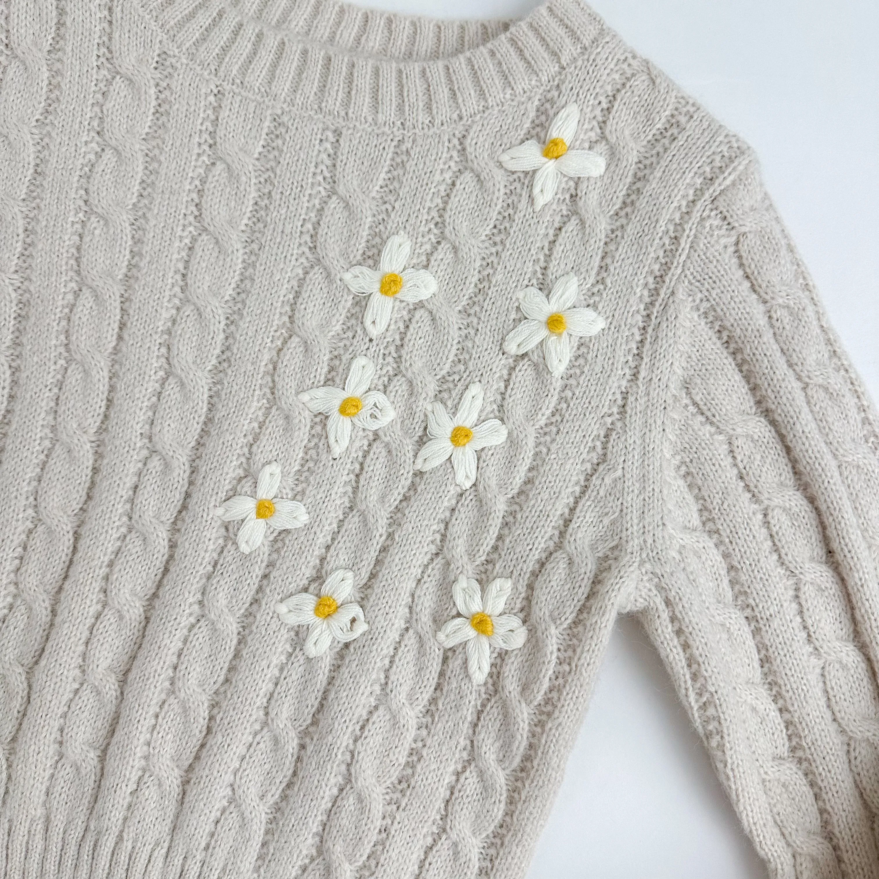 Lulu Embroidered Daisy Sweater sold by Mimosa product image thumbnail 2