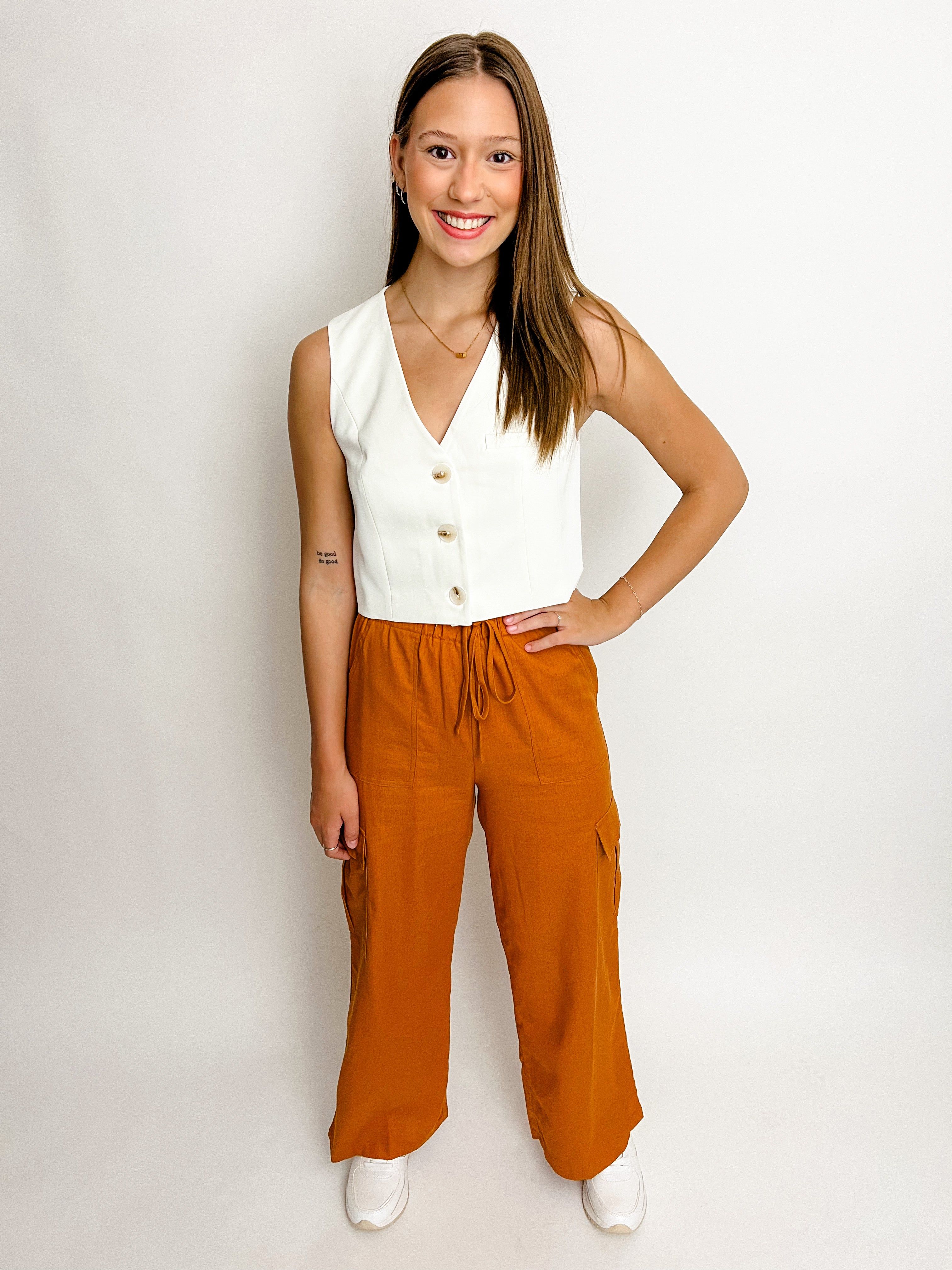 SoCal Wide Leg Cargo Pant sold by Mimosa product image thumbnail 3