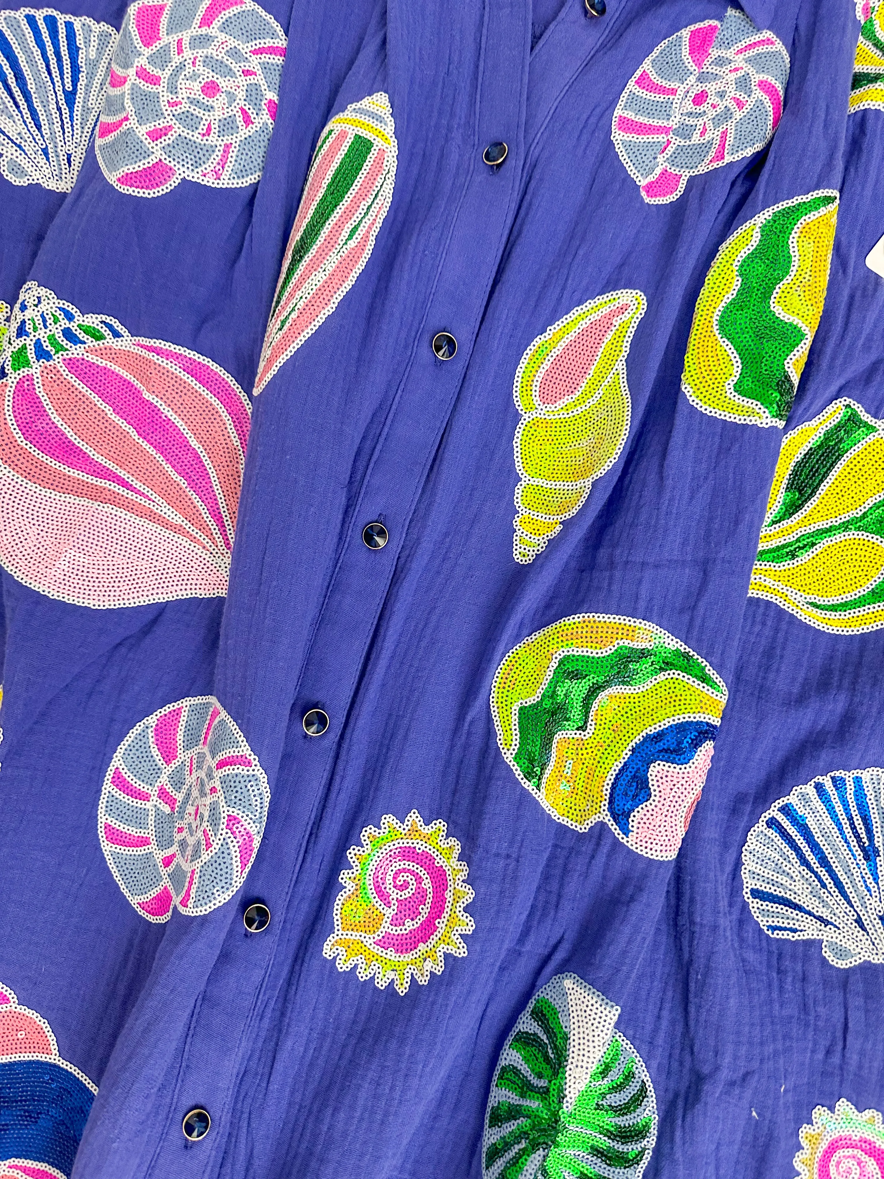 Gauze Colorblock Sequin Shell Dress sold by Mimosa product image thumbnail 3