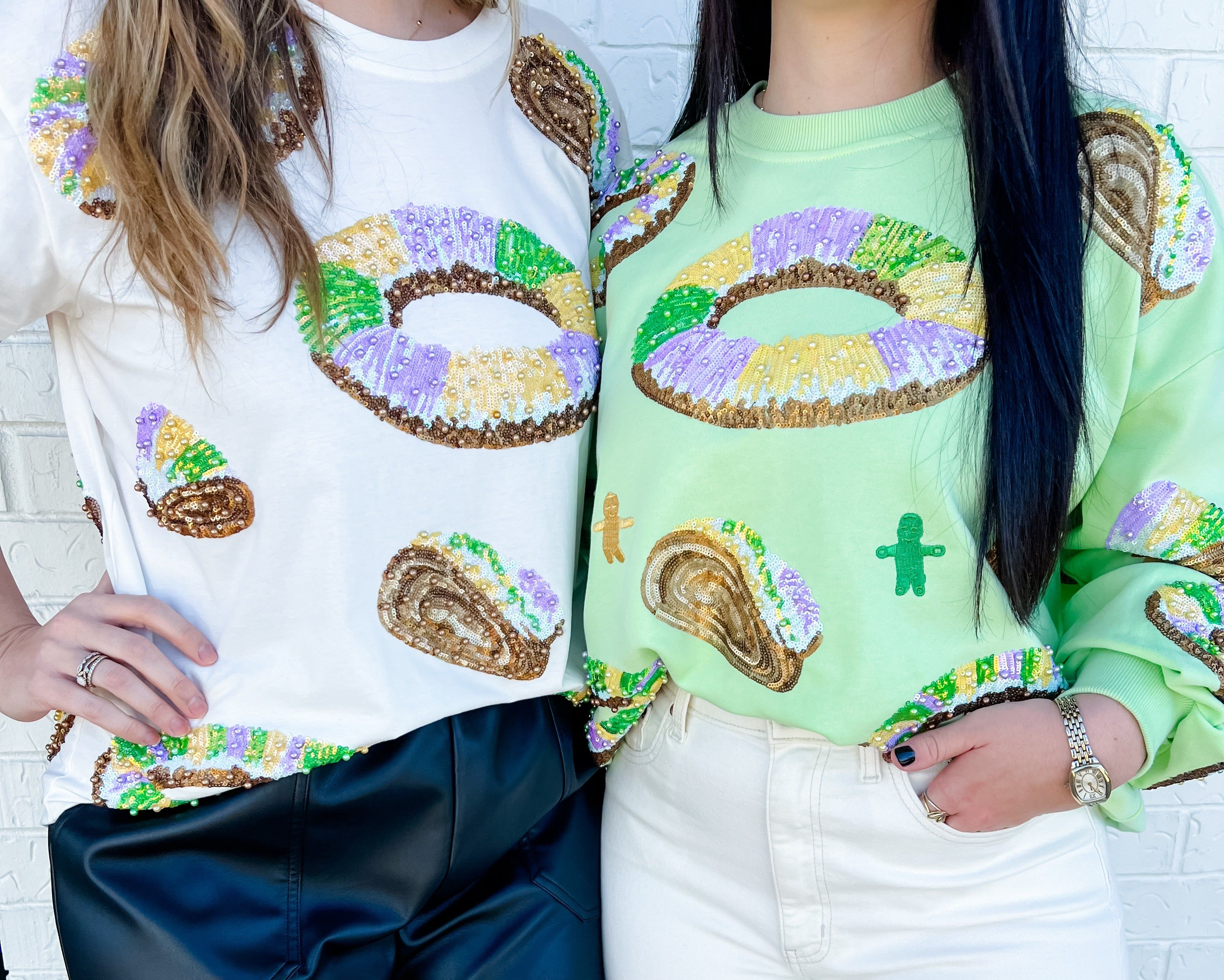 King Cake All Over Sequin Tee sold by Mimosa product image thumbnail 4