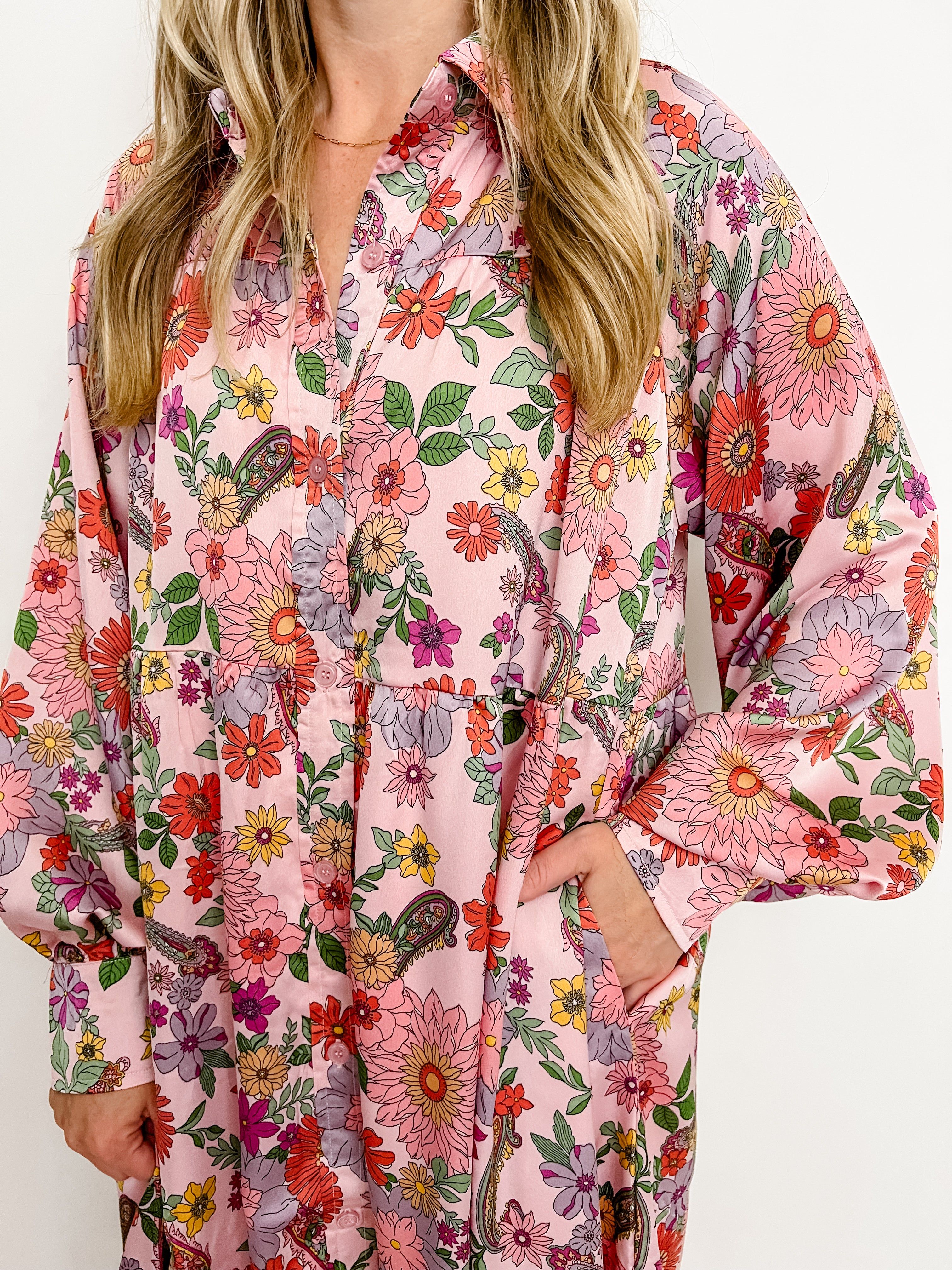 Faye Floral Collared Maxi Dress sold by Mimosa product image thumbnail 2