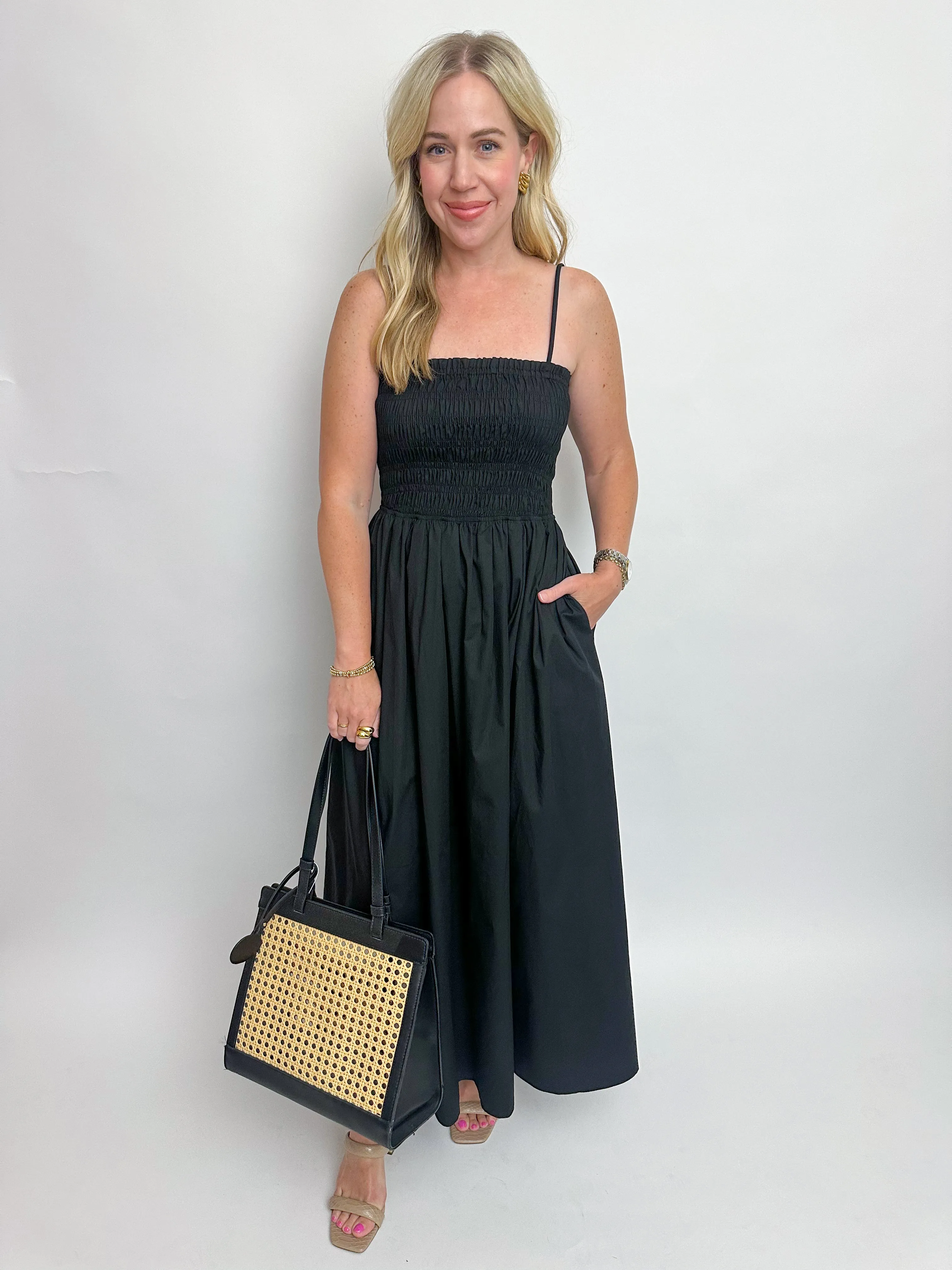 Shelly Smocked Maxi Dress sold by Mimosa