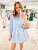 Brighton Contrast Stripe Shirt Dress sold by Mimosa