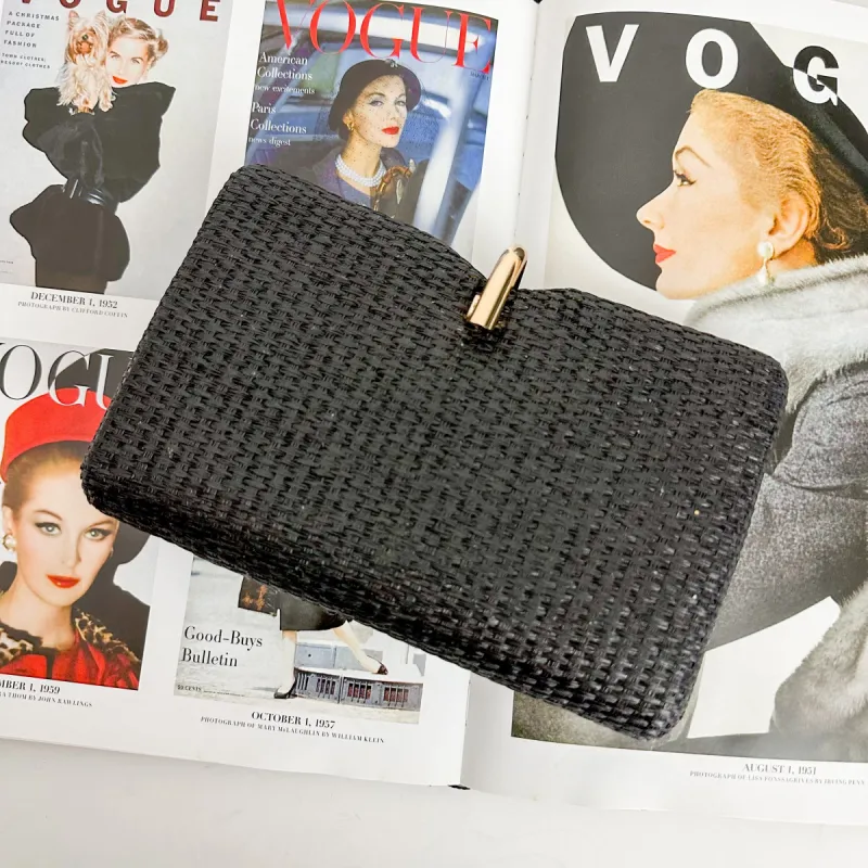 Upscale Straw Clutch sold by Mimosa
