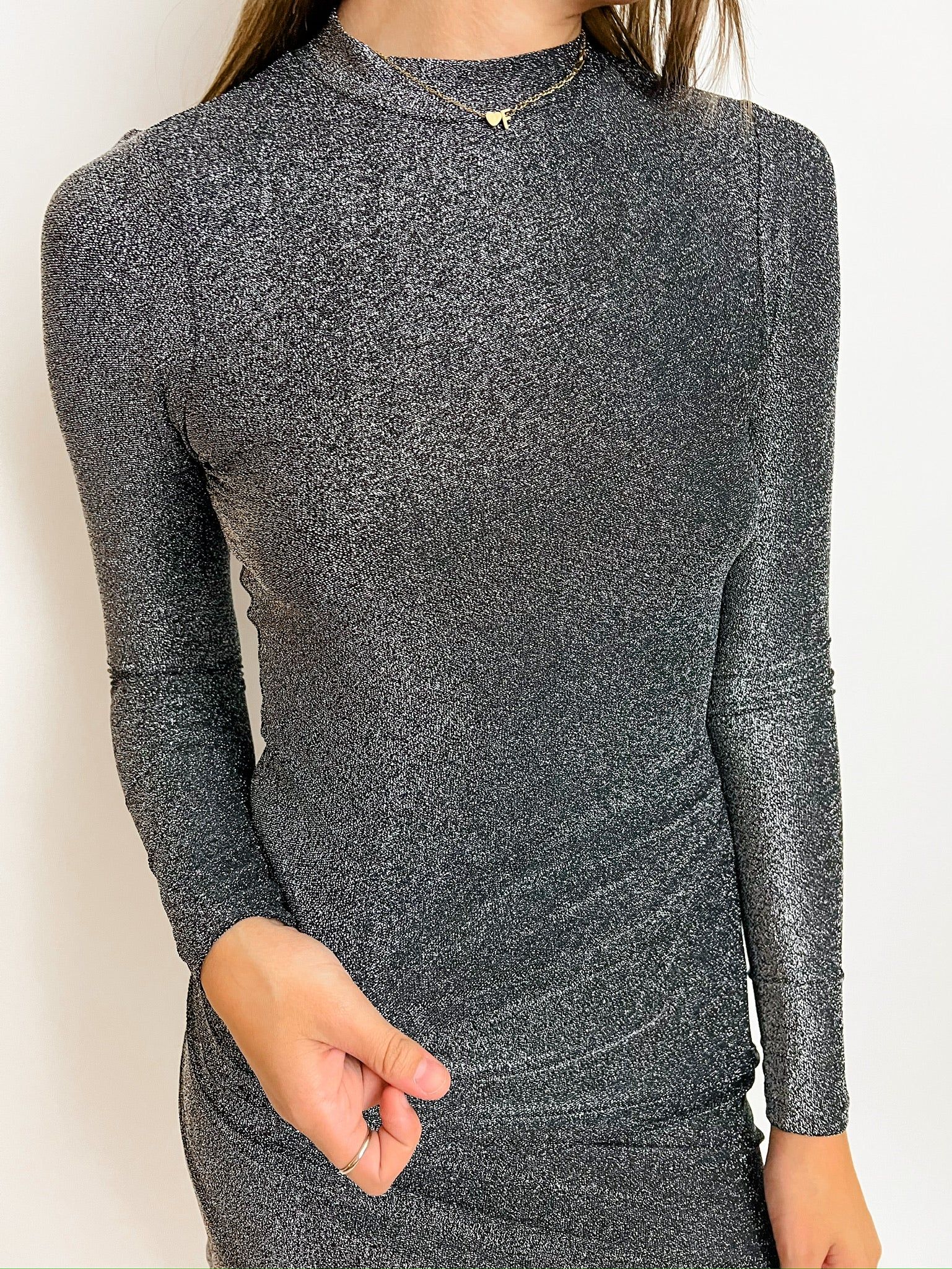 Shimmer in the Light Mockneck Knit Top sold by Mimosa product image thumbnail 2