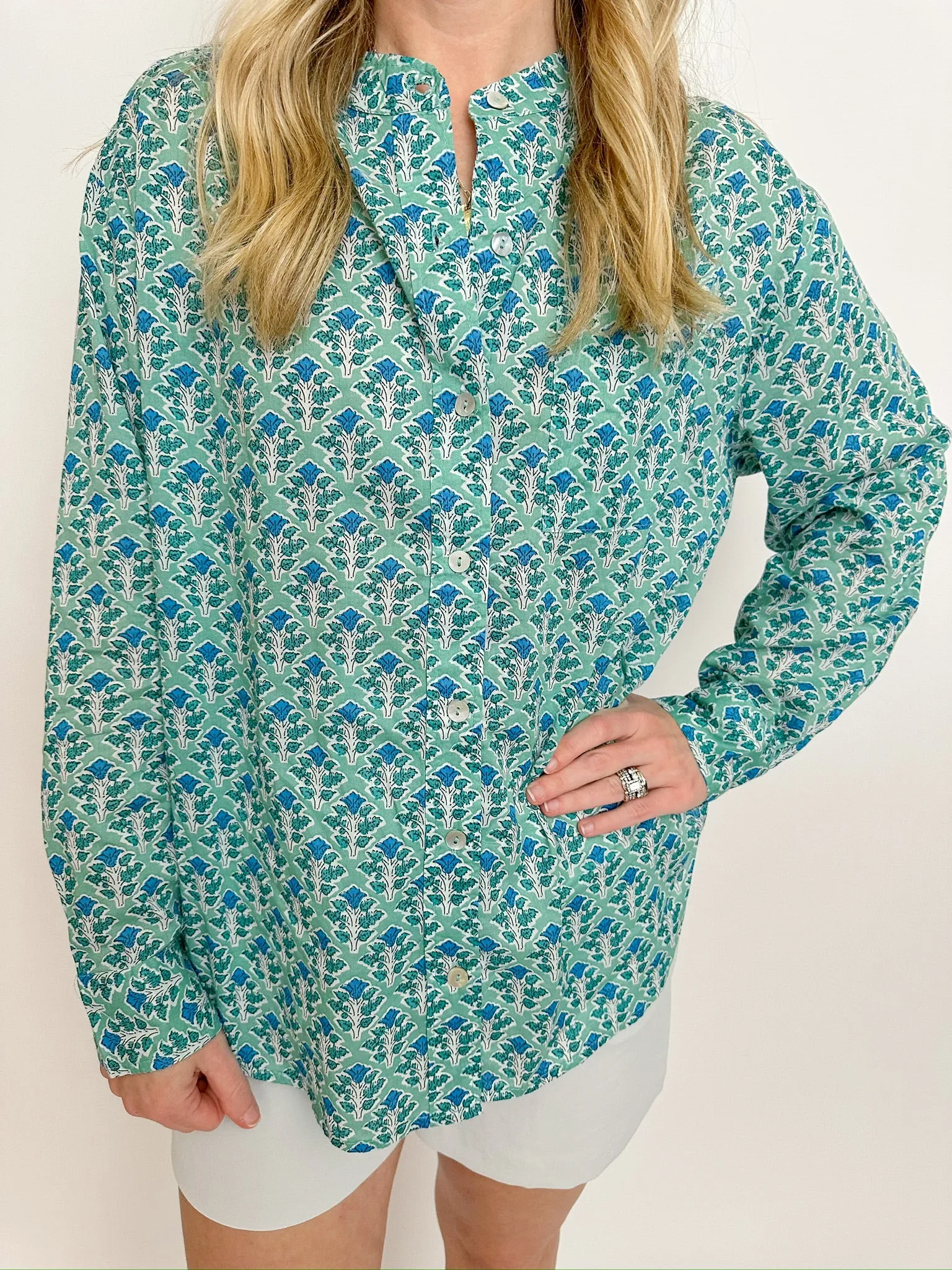 Anita Floral Button Up Blouse sold by Mimosa product image thumbnail 3