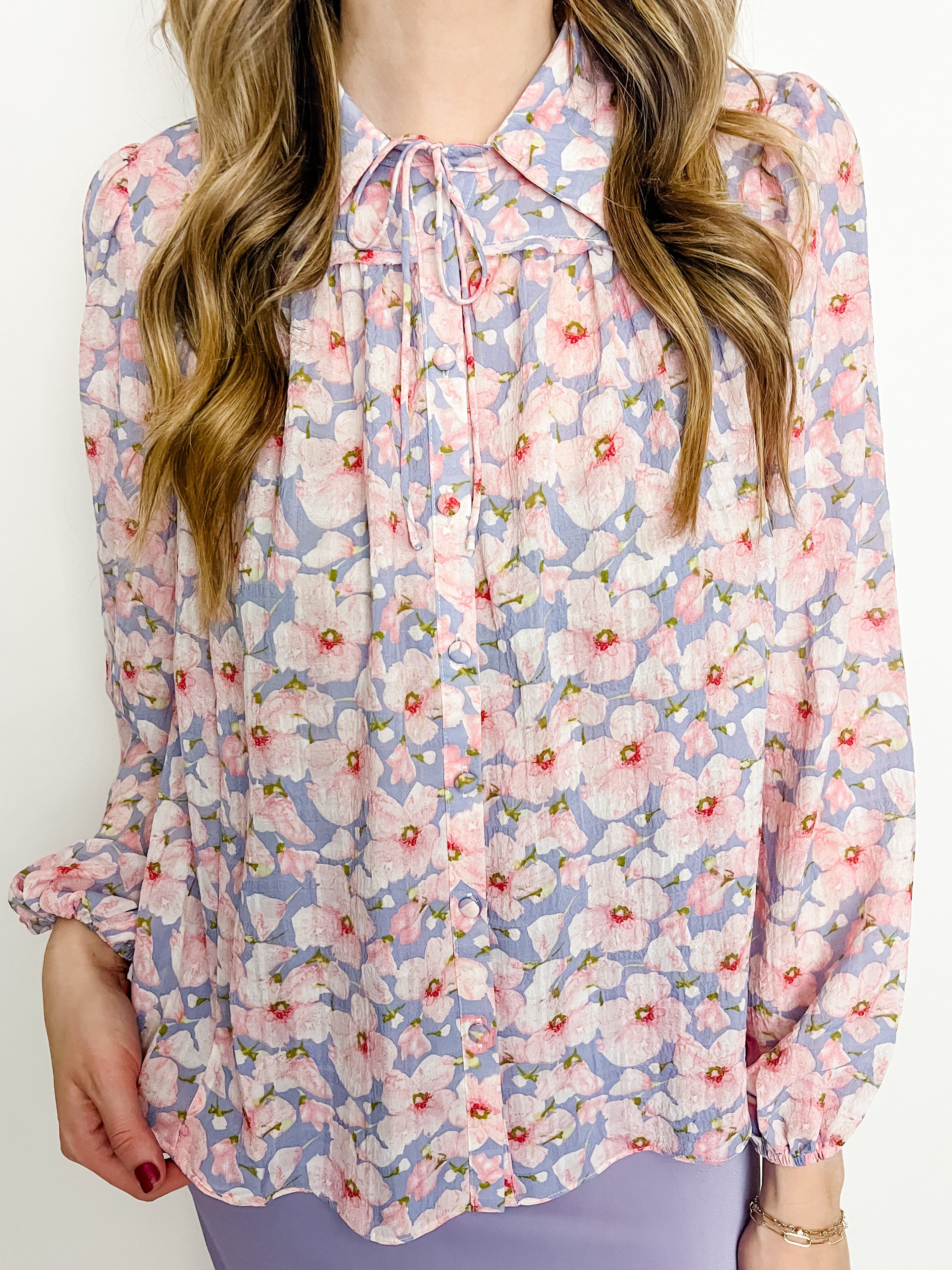 Whimsy Floral Button Up Blouse sold by Mimosa product image thumbnail 2