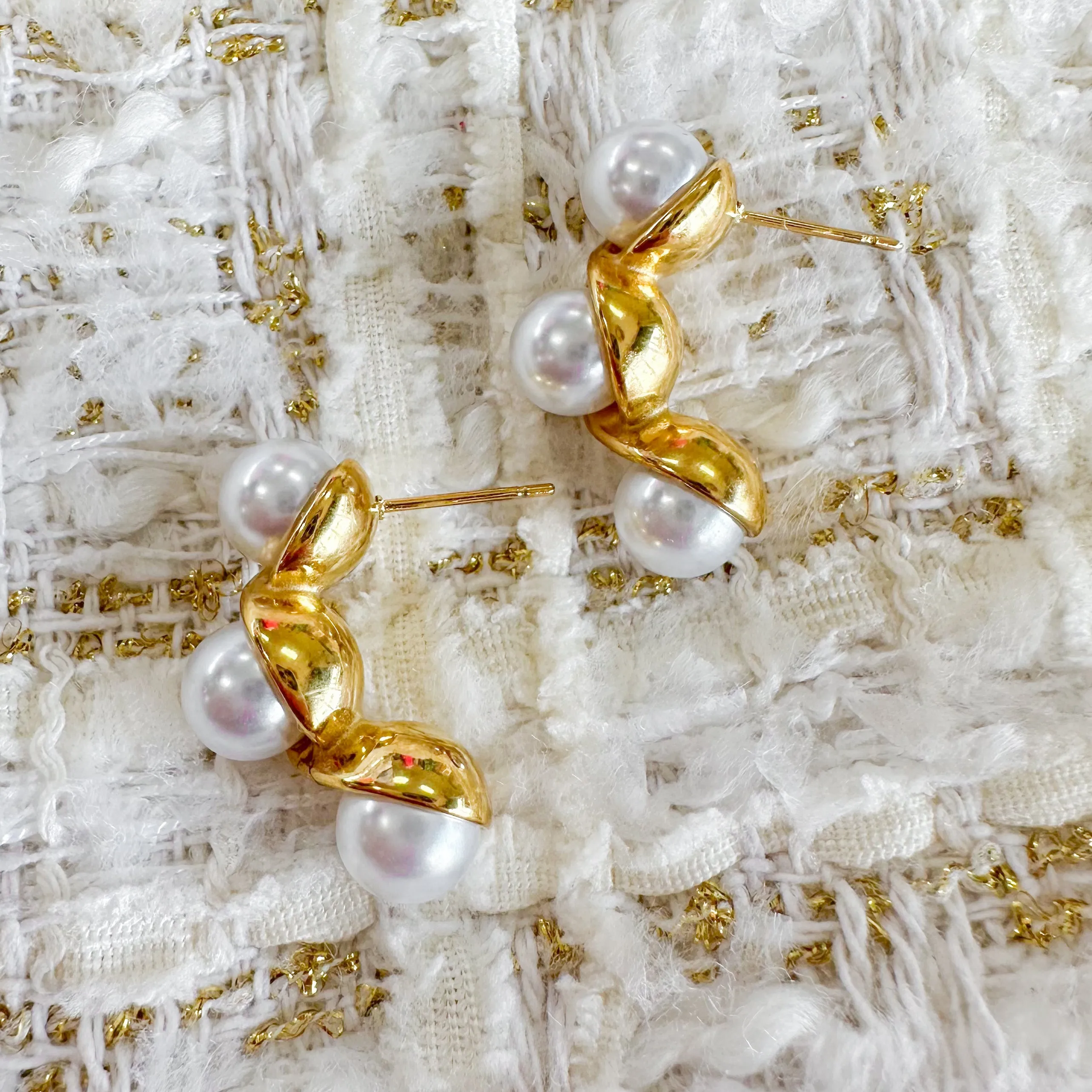 Triple Pearl Earring sold by Mimosa product image thumbnail 2