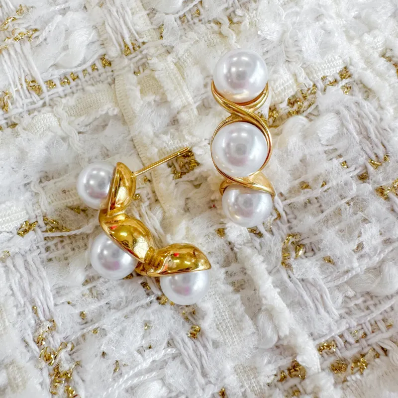 Triple Pearl Earring sold by Mimosa