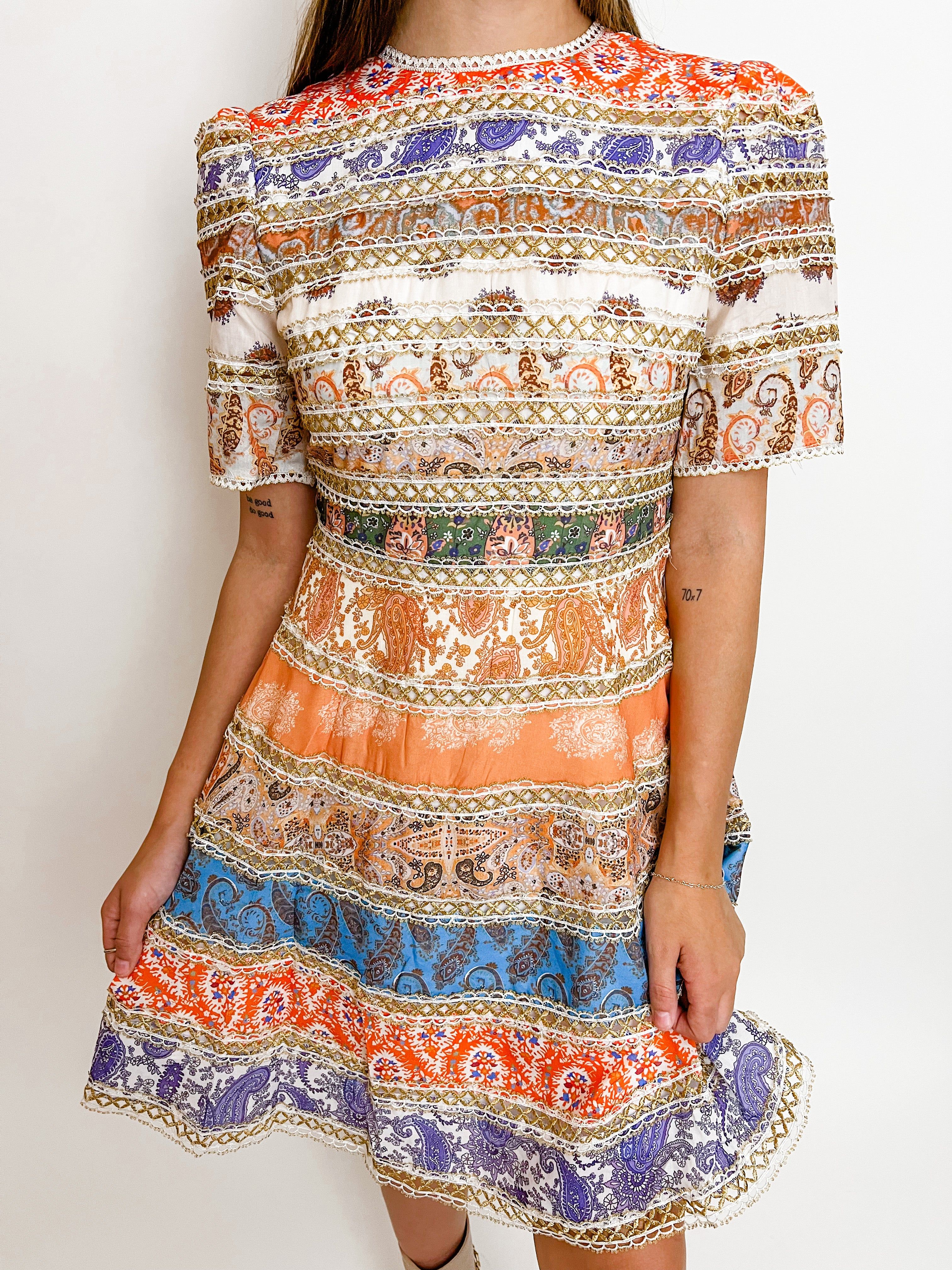 Krista Ornate Stripe Mini Dress sold by Mimosa product image thumbnail 2