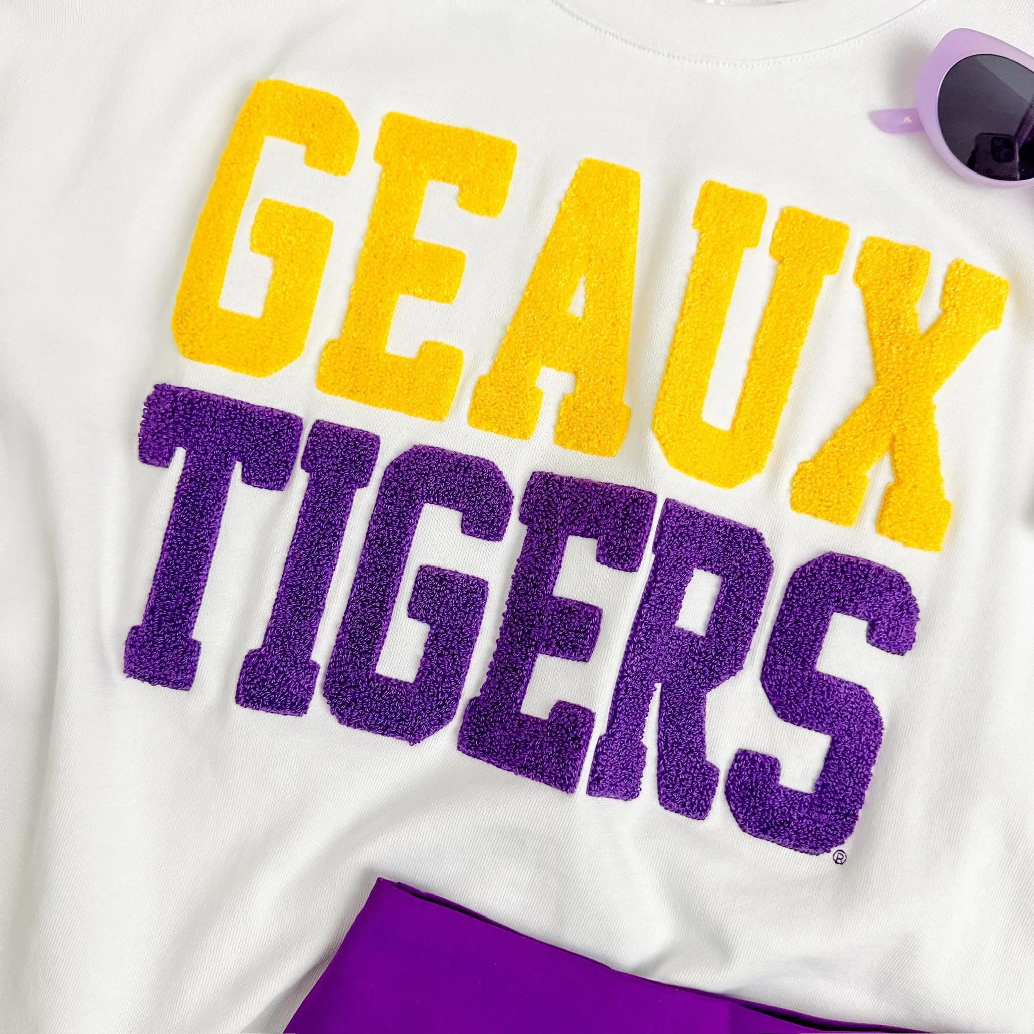 The Geaux Tigers Chenille Team Top sold by Mimosa product image thumbnail 2