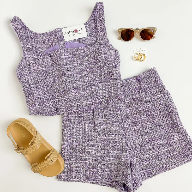 Mallika Tweed Top sold by Mimosa