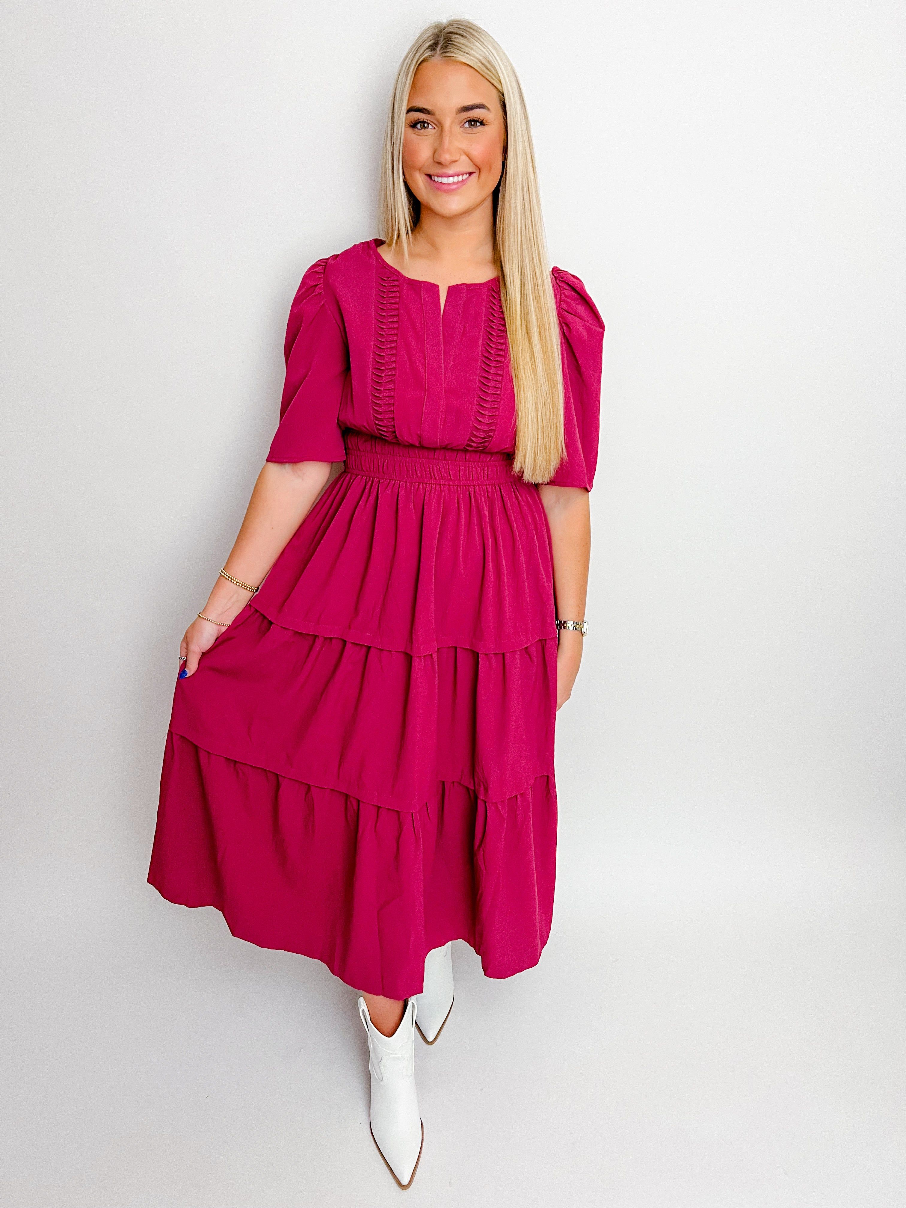 Primrose Pleat Top Maxi Dress sold by Mimosa