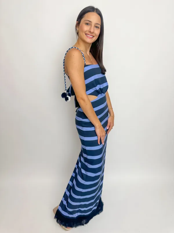 Dockside Stripe Maxi Dress sold by Mimosa