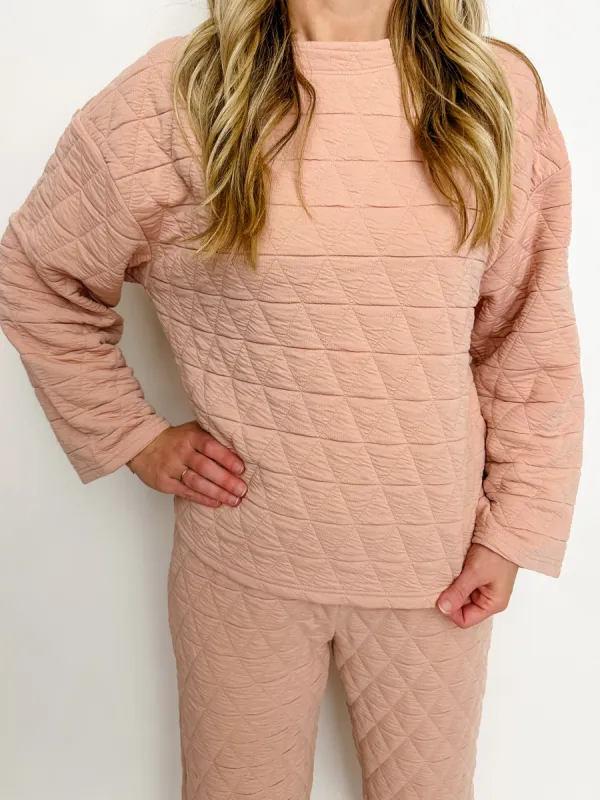 Stay In Quilted Sweatshirt sold by Mimosa