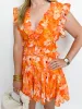 Vivid Floral Cutout Mini Dress sold by Mimosa