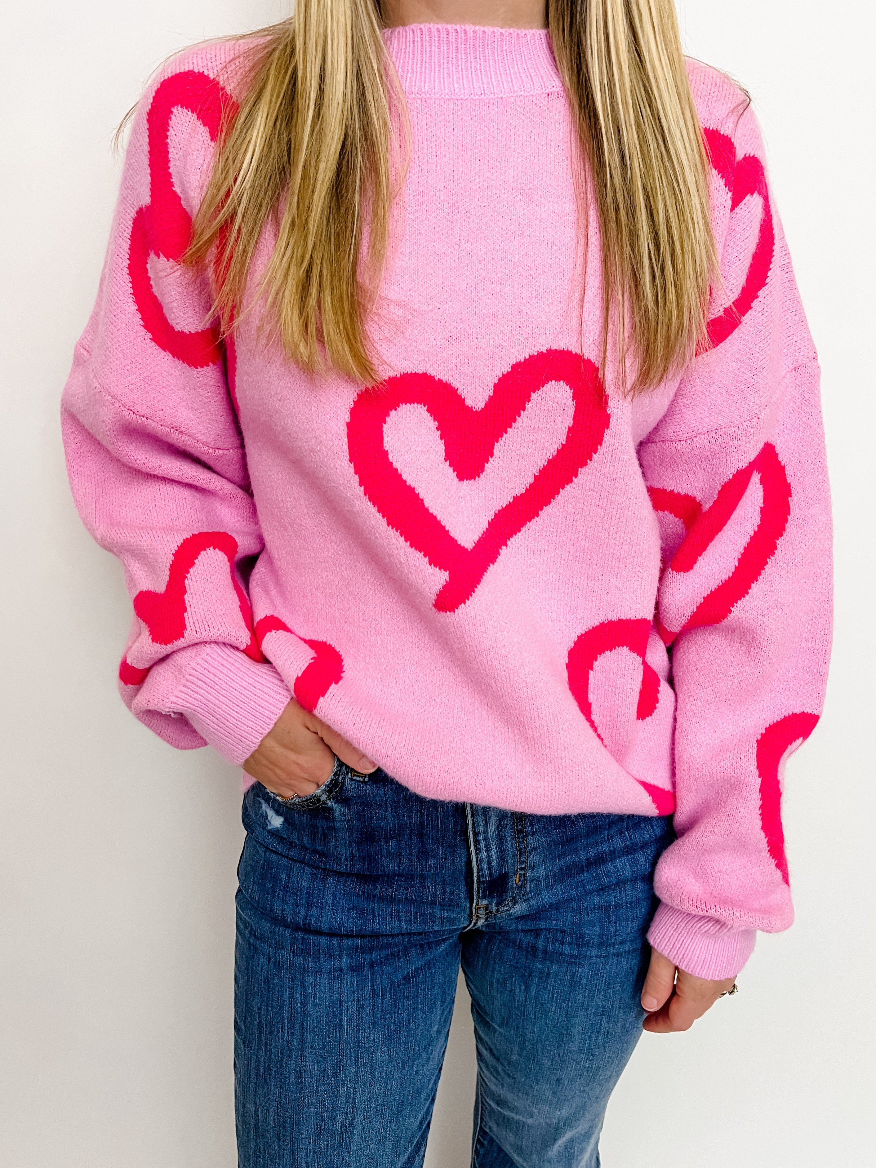 Graffiti Hearts Sweater sold by Mimosa product image thumbnail 2