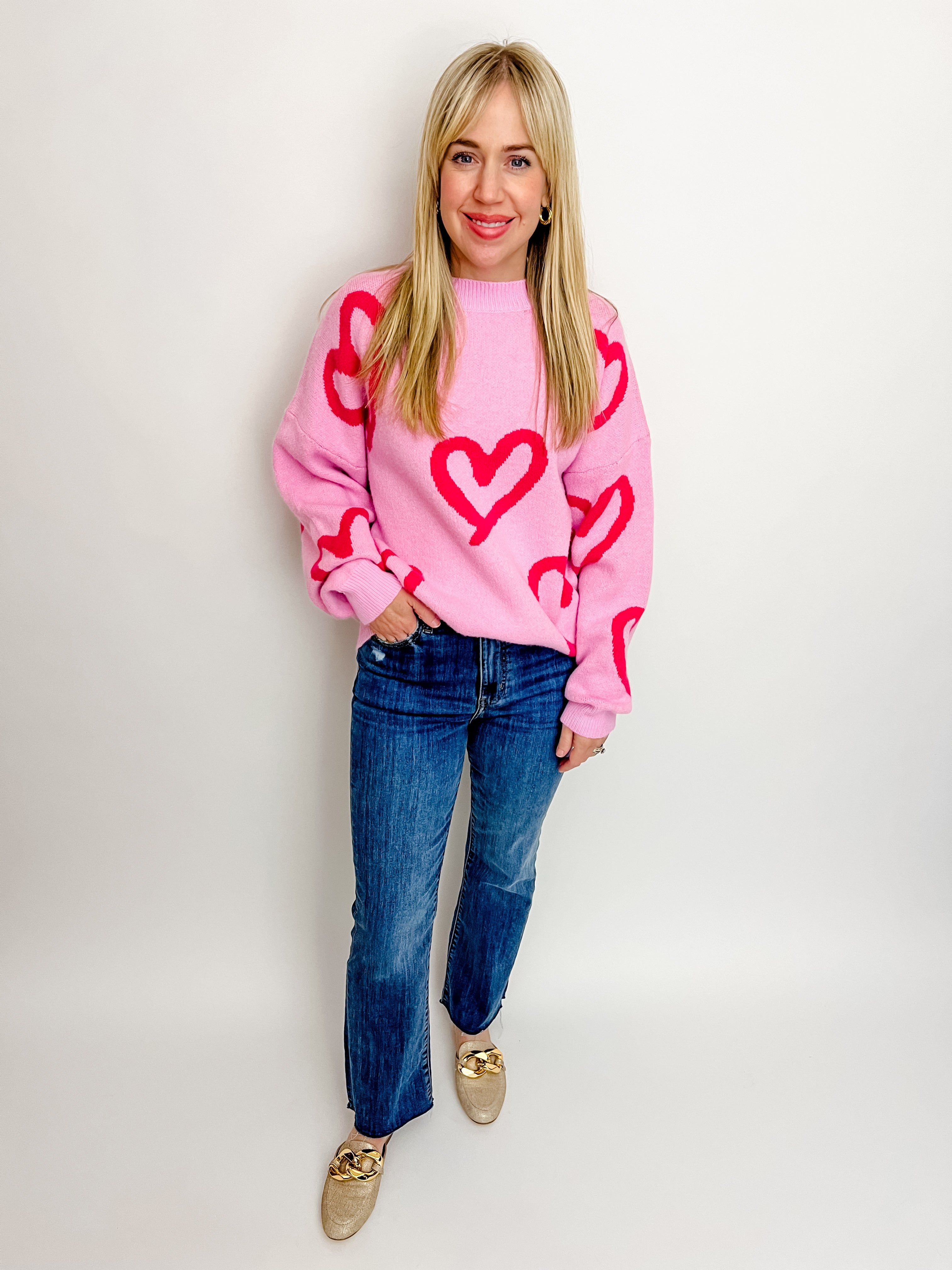 Graffiti Hearts Sweater sold by Mimosa