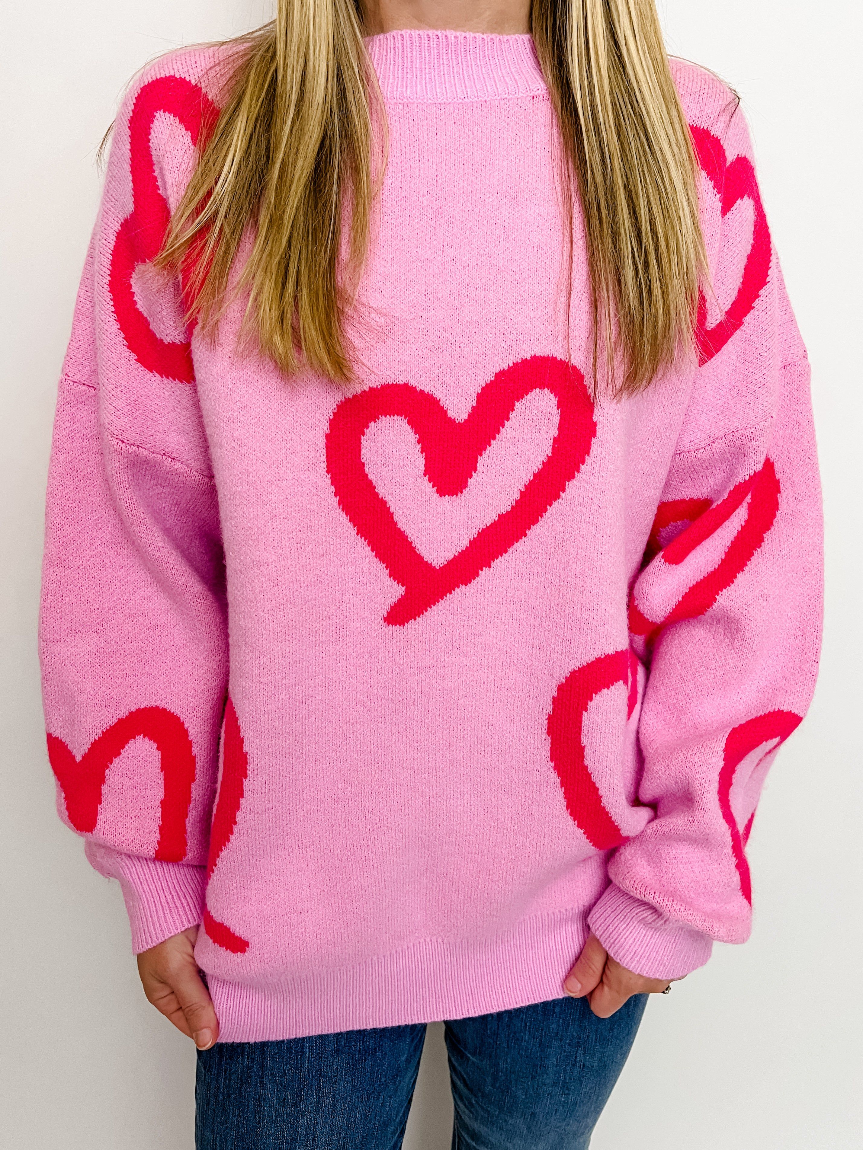 Graffiti Hearts Sweater sold by Mimosa product image thumbnail 3