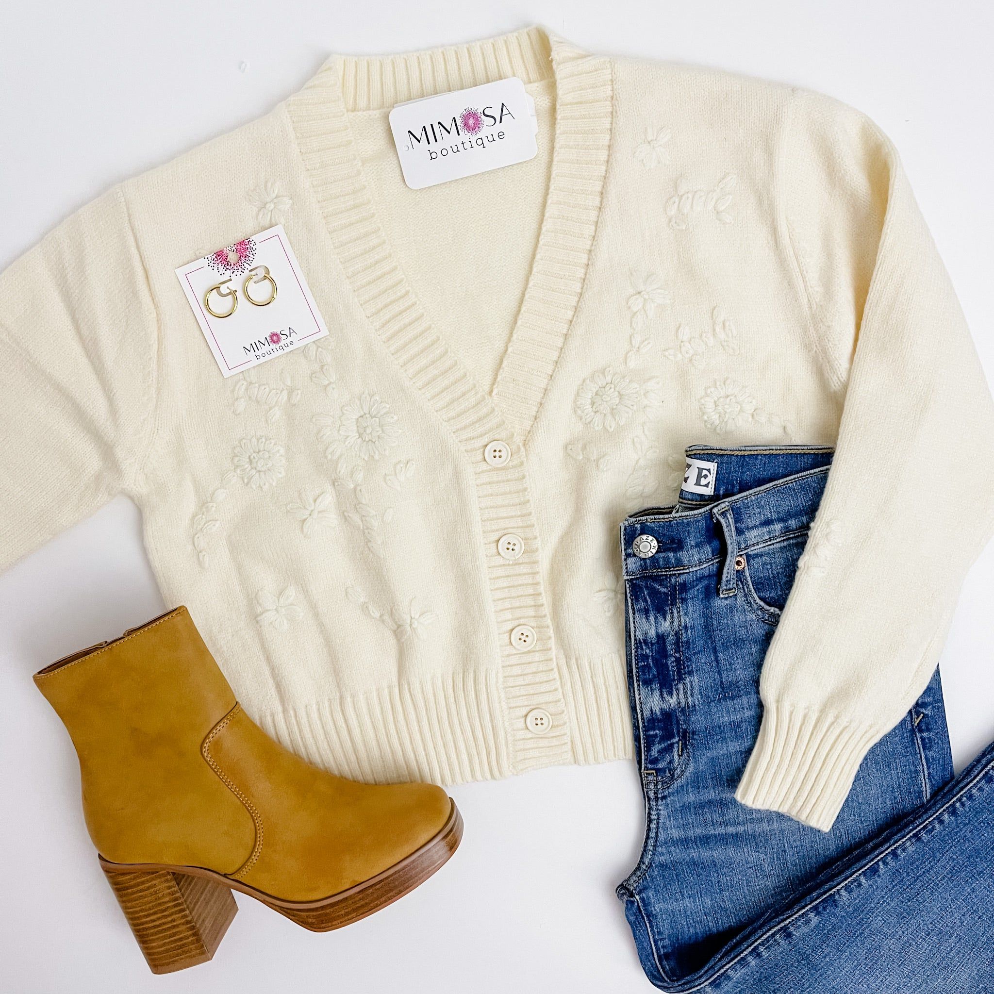 Morning Light Embroidered Cardigan sold by Mimosa product image thumbnail 3